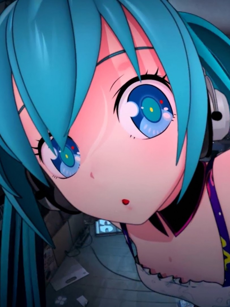 Download mobile wallpaper Anime, Headphones, Vocaloid, Hatsune Miku for free.