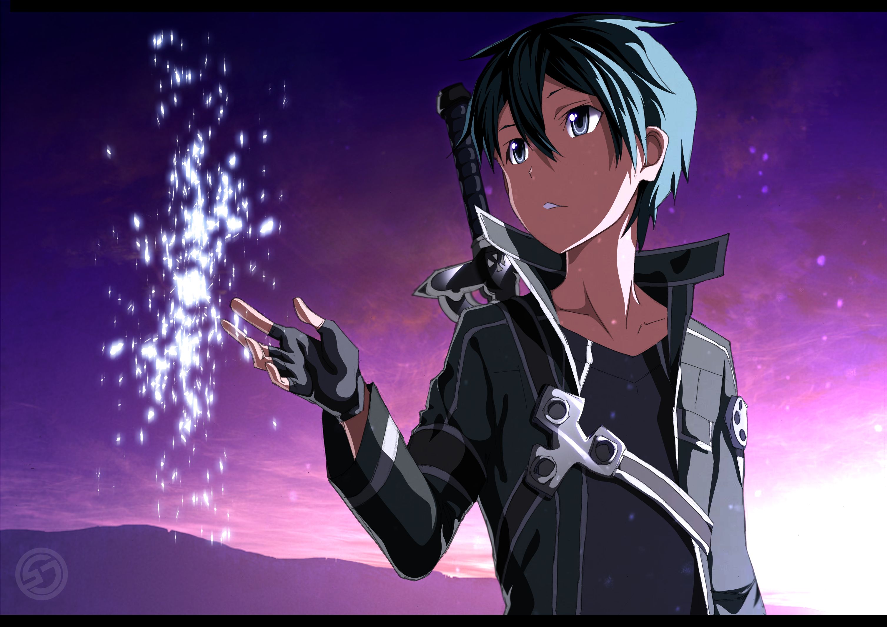 Handy-Wallpaper Animes, Sword Art Online, Kirito (Schwertkunst Online) kostenlos herunterladen.