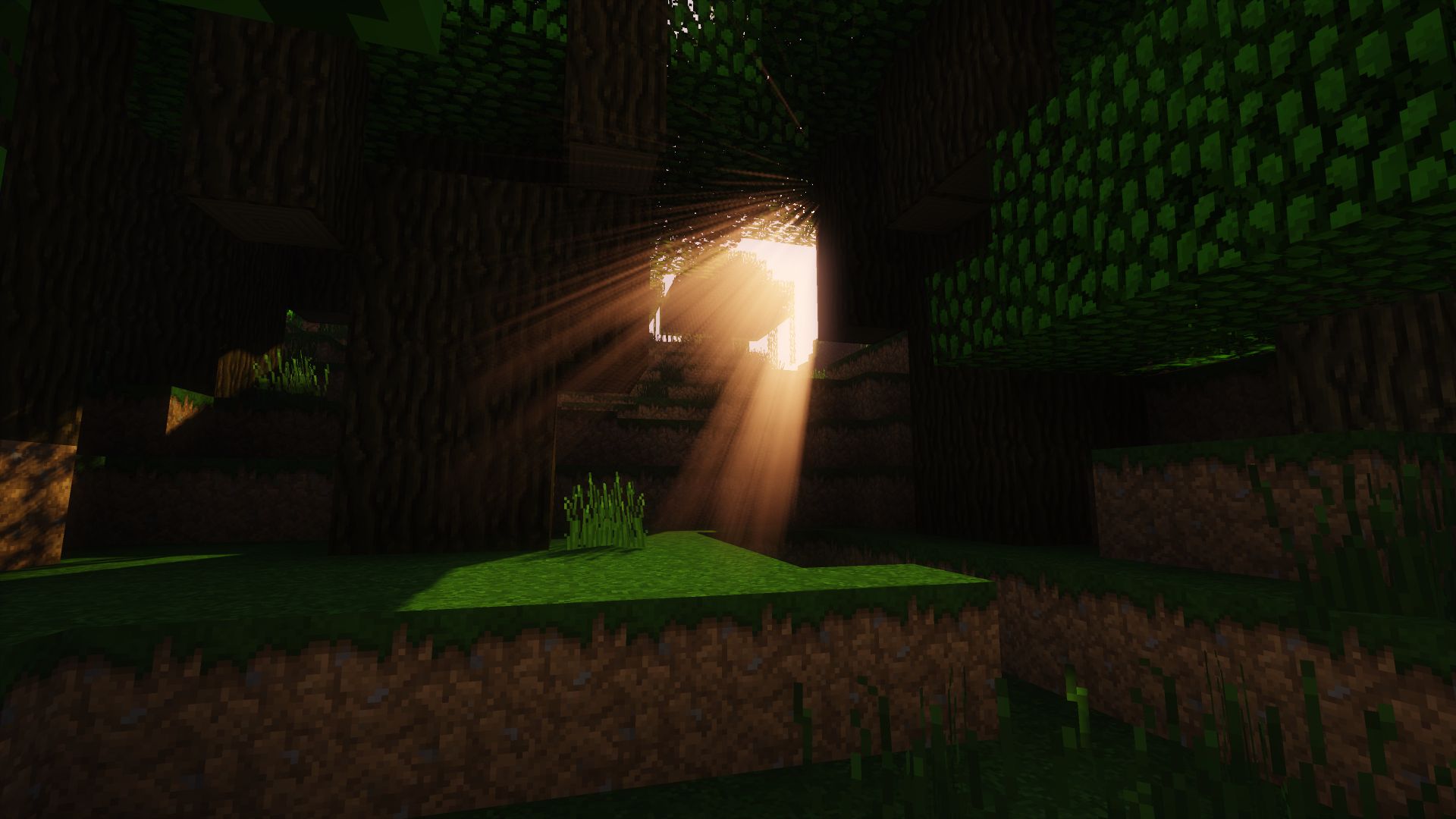 Free download wallpaper Nature, Minecraft, Forest, Video Game, Sunshine on your PC desktop