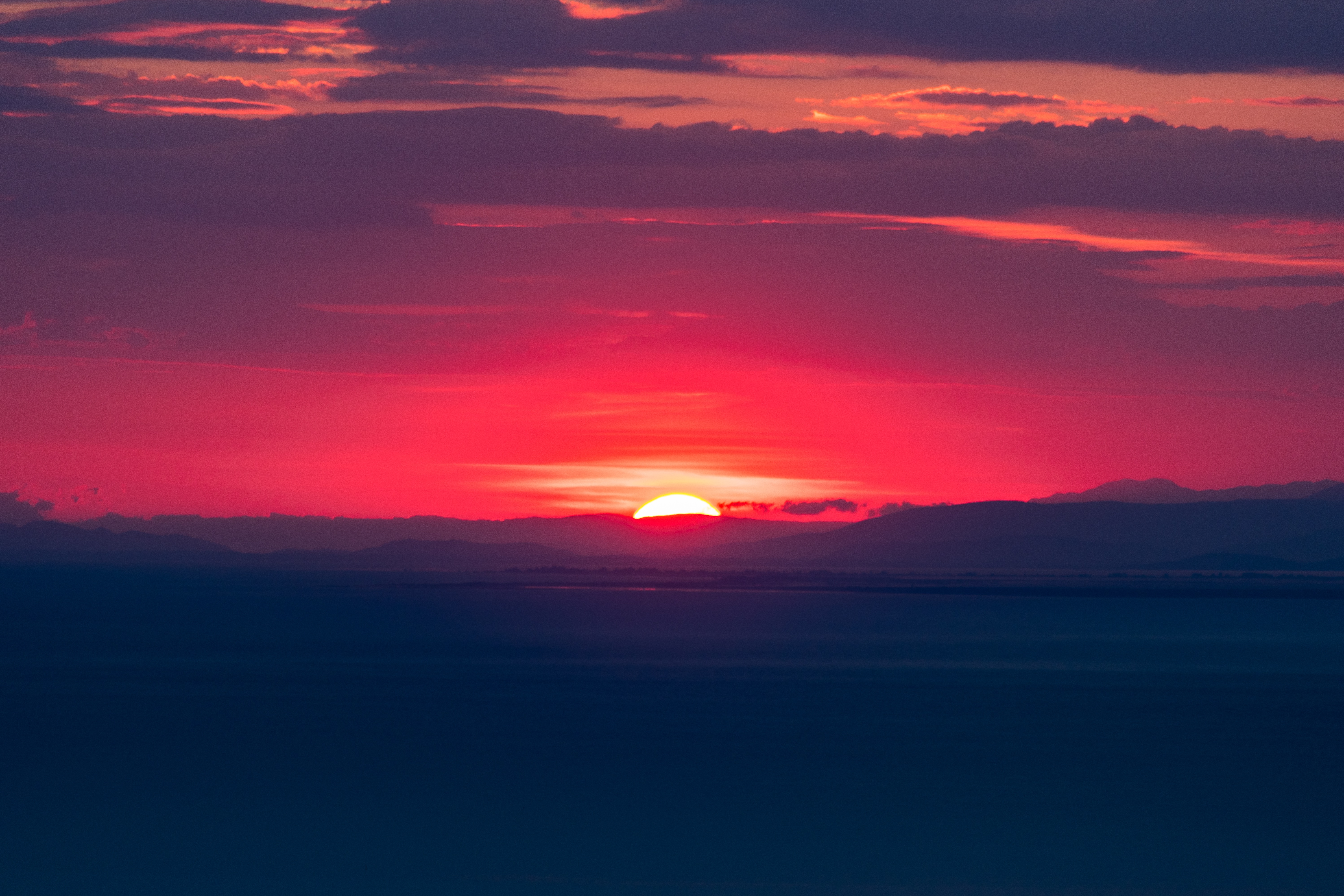 HD wallpaper sunset, greece, nature, sky, horizon