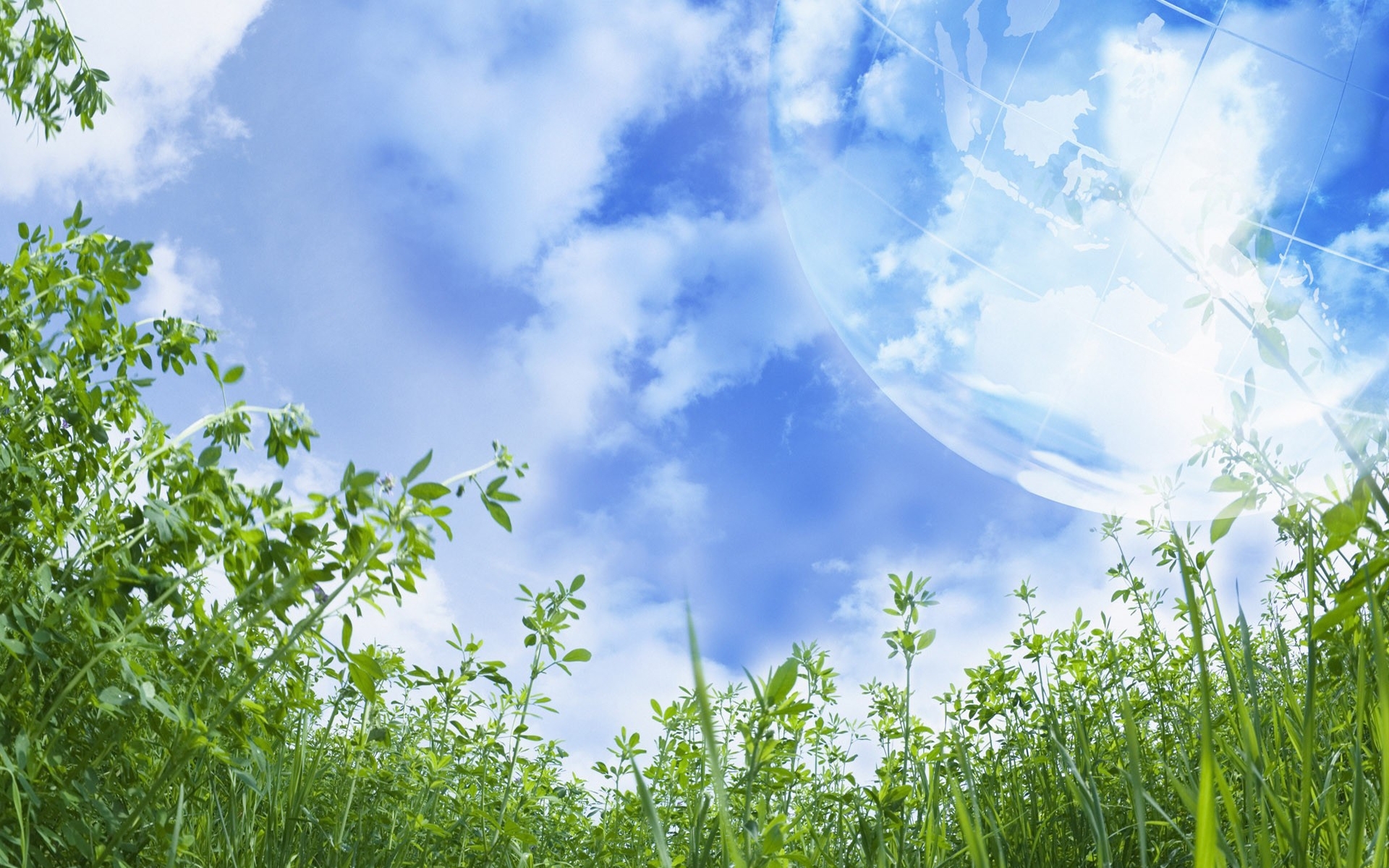 Laden Sie das Landschaft, Grass, Sky, Planets-Bild kostenlos auf Ihren PC-Desktop herunter