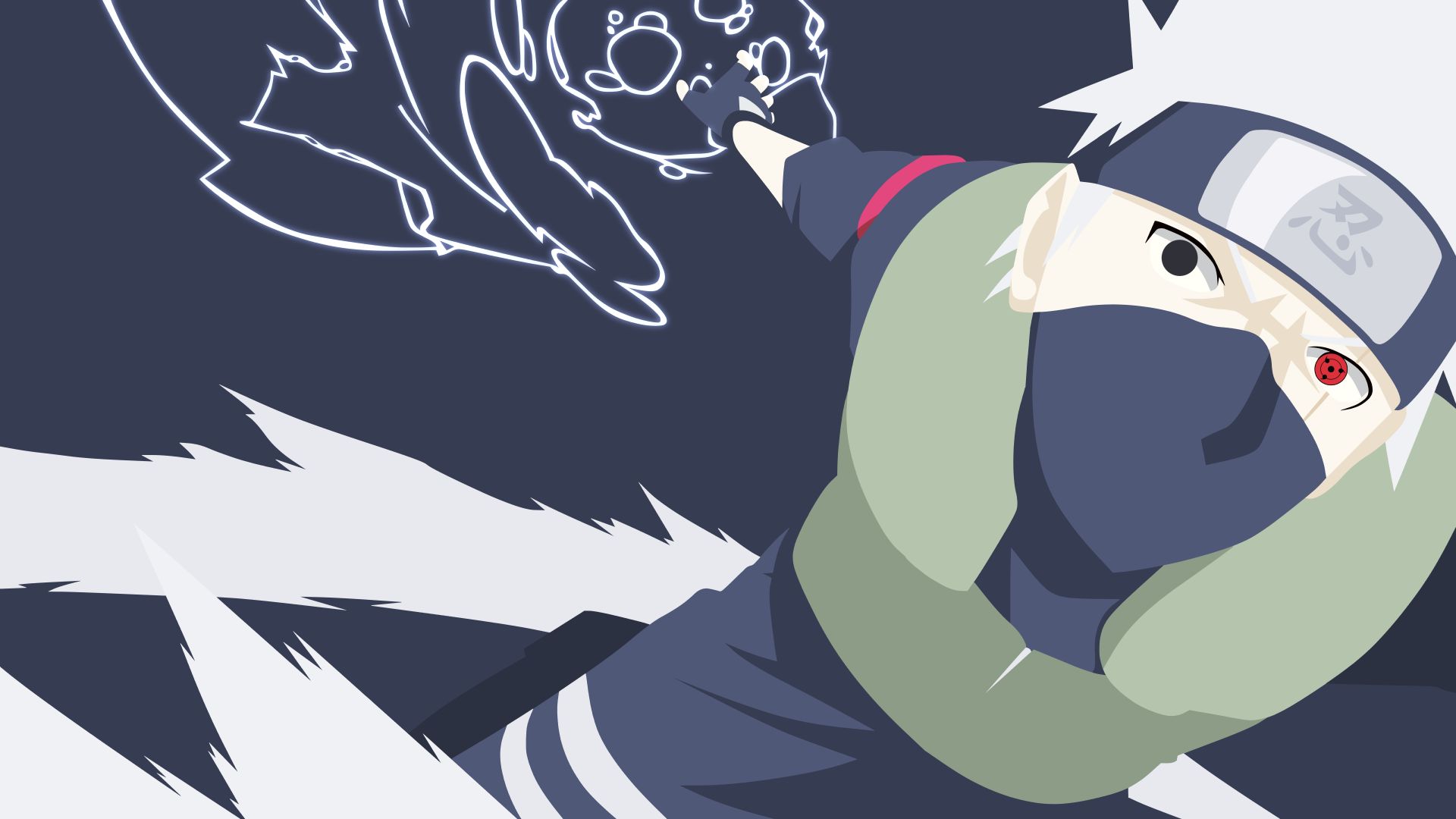 Download mobile wallpaper Anime, Naruto, Minimalist, Kakashi Hatake for free.