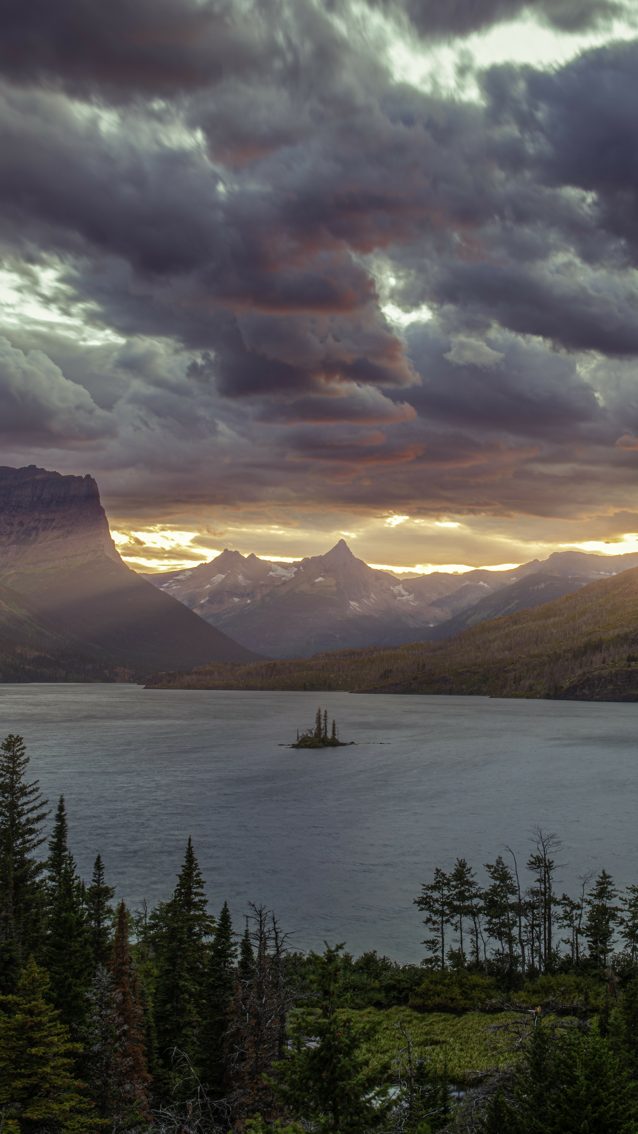 Laden Sie das Seen, Berg, See, Gebirge, Sonnenuntergang, Erde/natur-Bild kostenlos auf Ihren PC-Desktop herunter