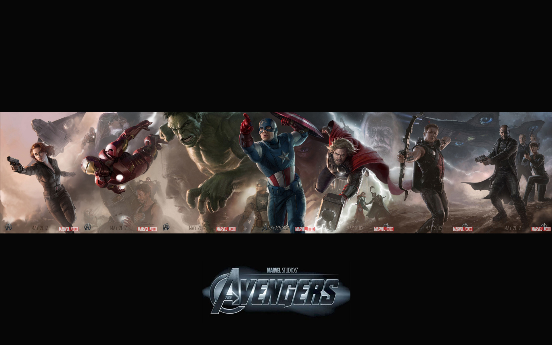 Download mobile wallpaper Nick Fury, The Avengers, Avengers, Black Widow, Captain America, Hawkeye, Hulk, Natasha Romanoff, Thor, Movie, Iron Man for free.