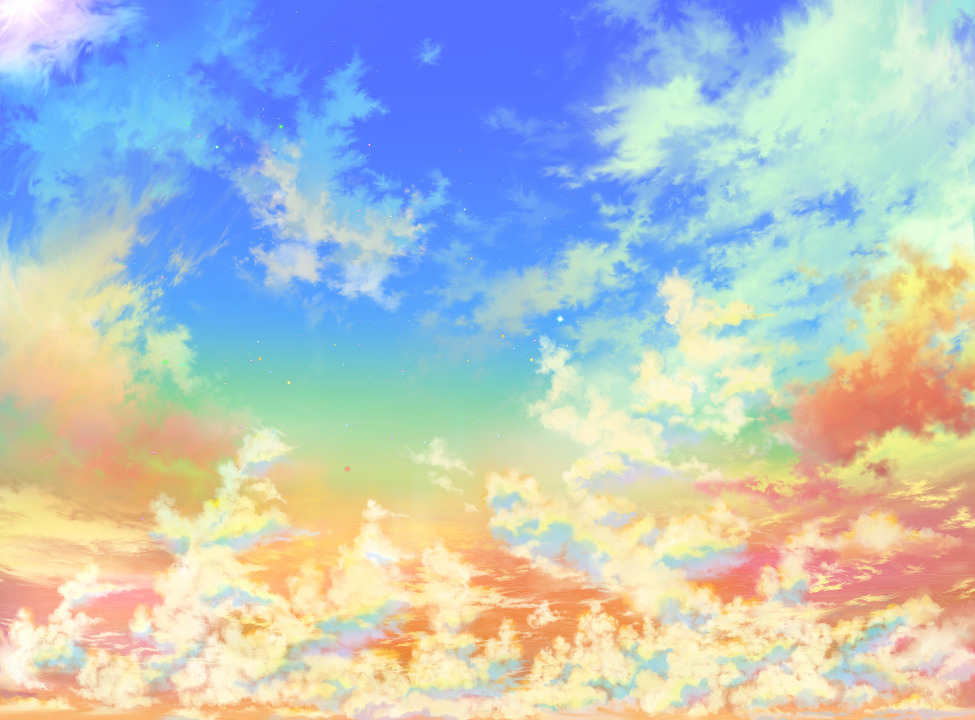 Free download wallpaper Anime, Sky, Cloud on your PC desktop