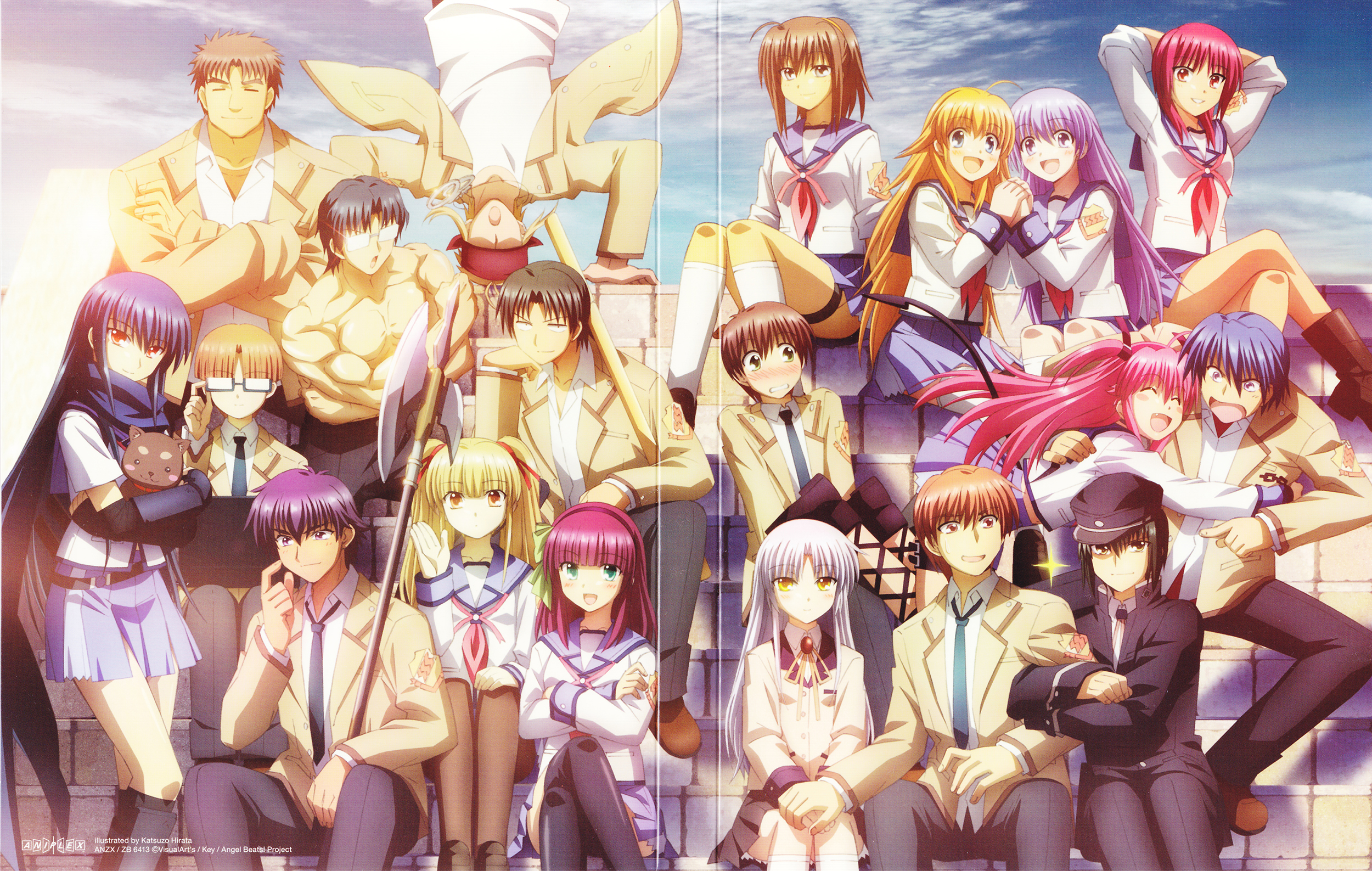 1491333 baixar imagens anime, angel beats!, ayato naoi, eri shiina, fujimaki (angel beats!), hinata hideki, hisako (angel beats!), kanade tachibana, masami iwasawa, matsushita (angel beats!), miyuki irie, noda (angel beats!), ooyama (angel beats!), shiori sekine, takamatsu (angel beats!), takeyama (angel beats!), tk (angel beats!), yui (batidas de anjo!), yuri nakamura, yusa (angel beats!), yuzuru otonashi - papéis de parede e protetores de tela gratuitamente