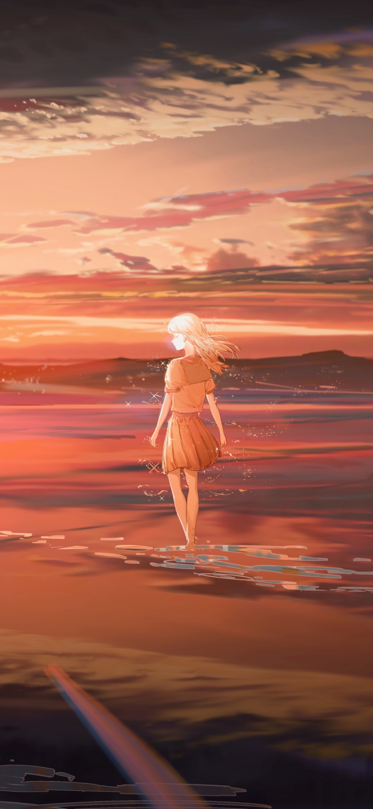 Download mobile wallpaper Anime, Sunset, Sunrise for free.