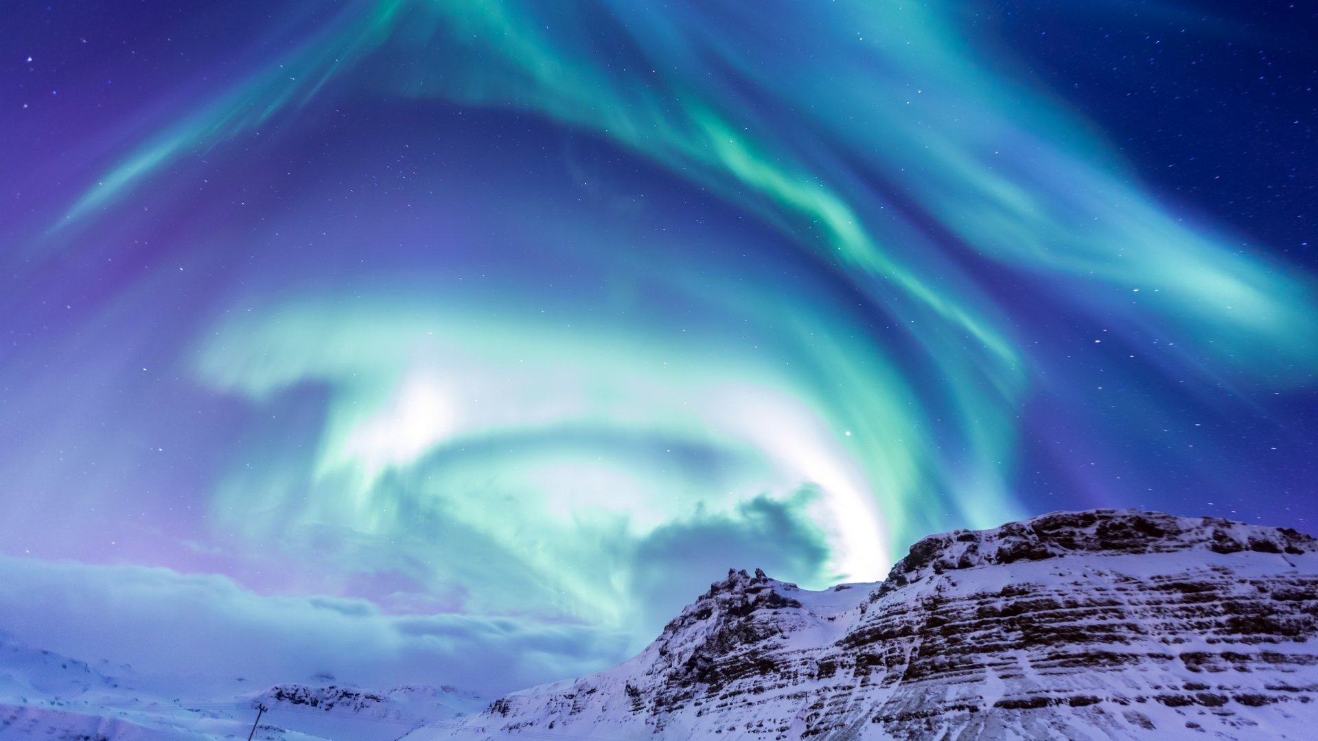 Download mobile wallpaper Winter, Nature, Sky, Light, Earth, Aurora Borealis for free.