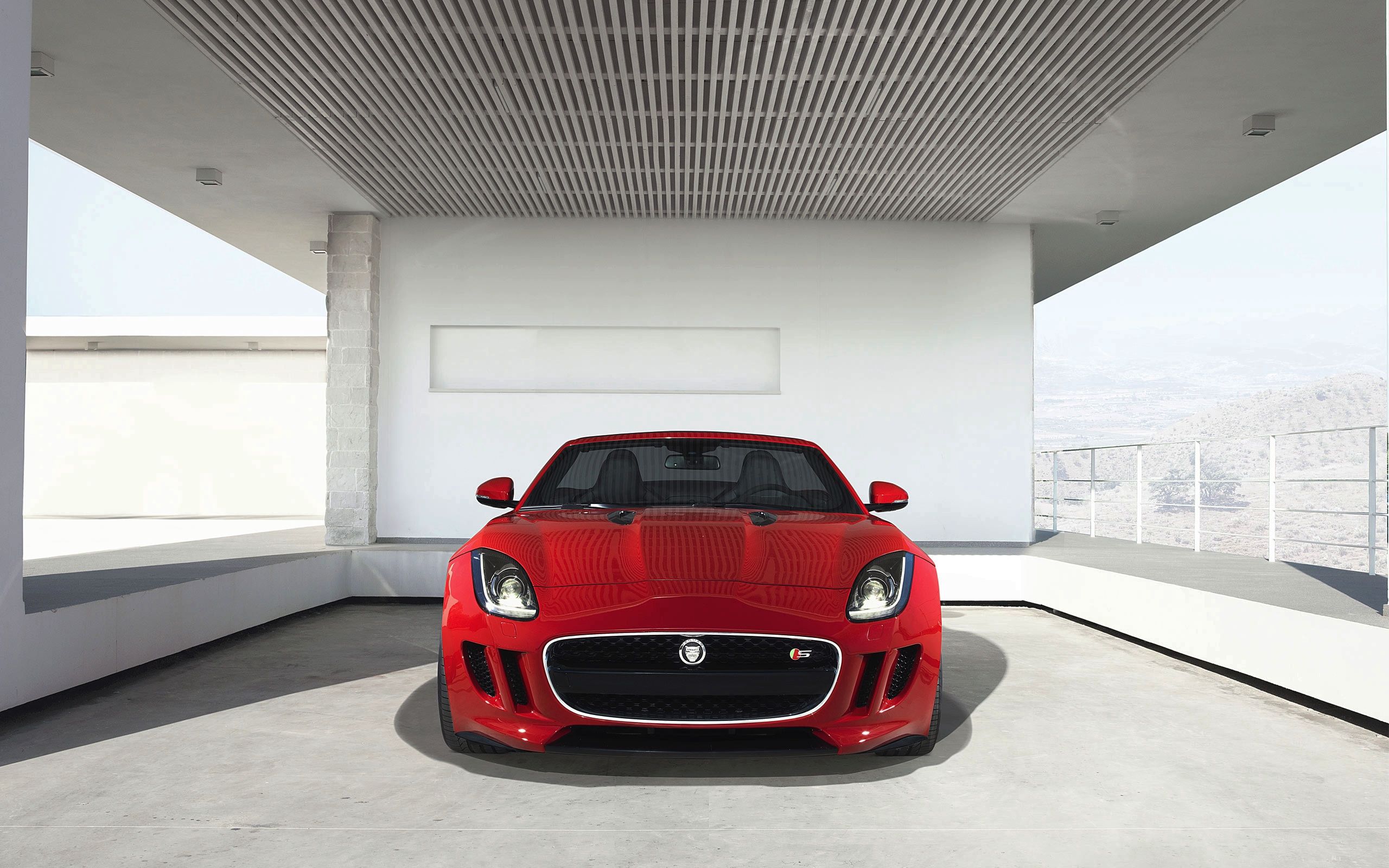 67301 télécharger l'image voitures, jaguar, rouge, vue de face, type f - fonds d'écran et économiseurs d'écran gratuits