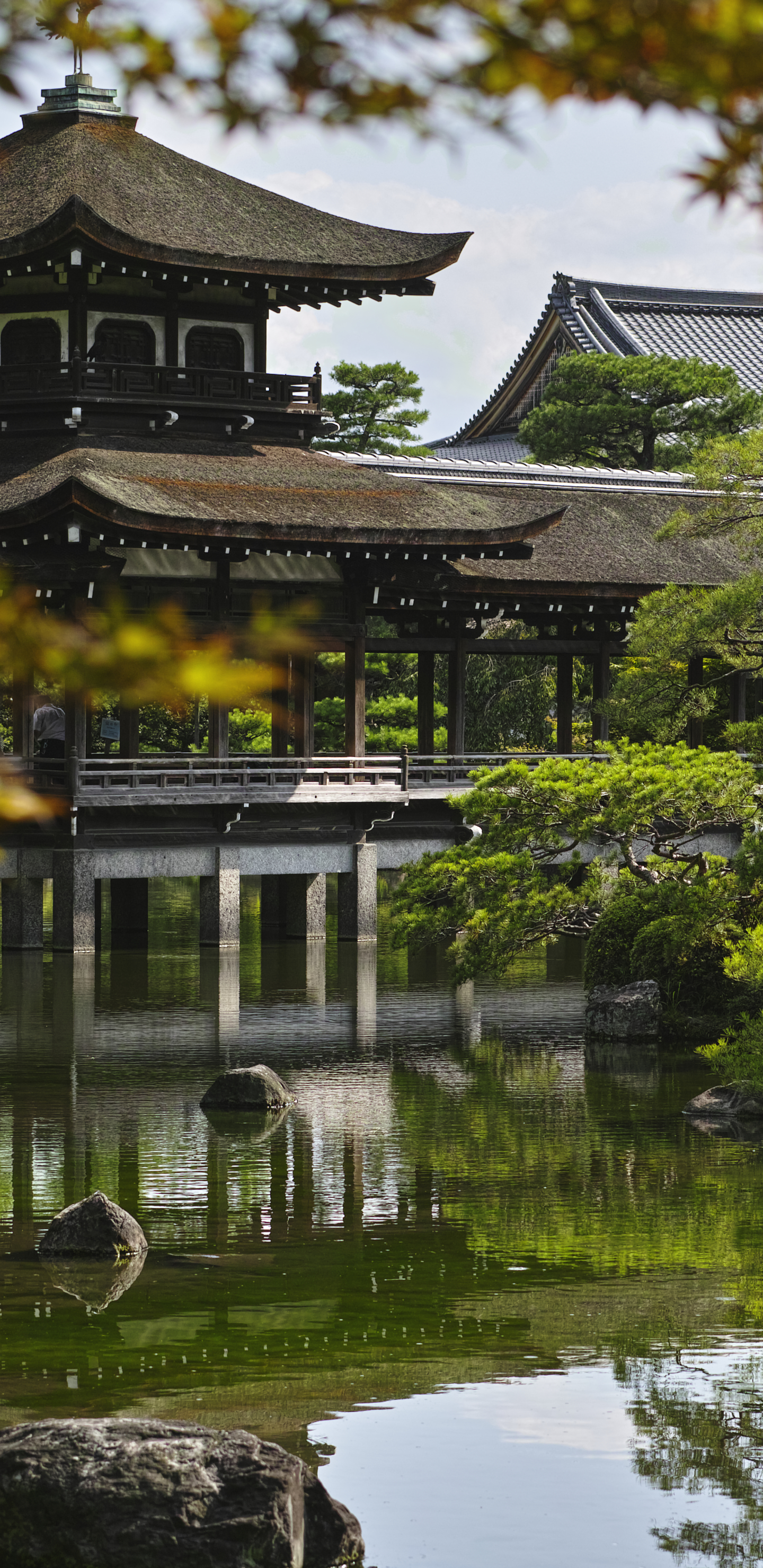 1136747 descargar imagen hecho por el hombre, kioto, estanque, pagoda, pabellón, jardín, japón, ciudades: fondos de pantalla y protectores de pantalla gratis