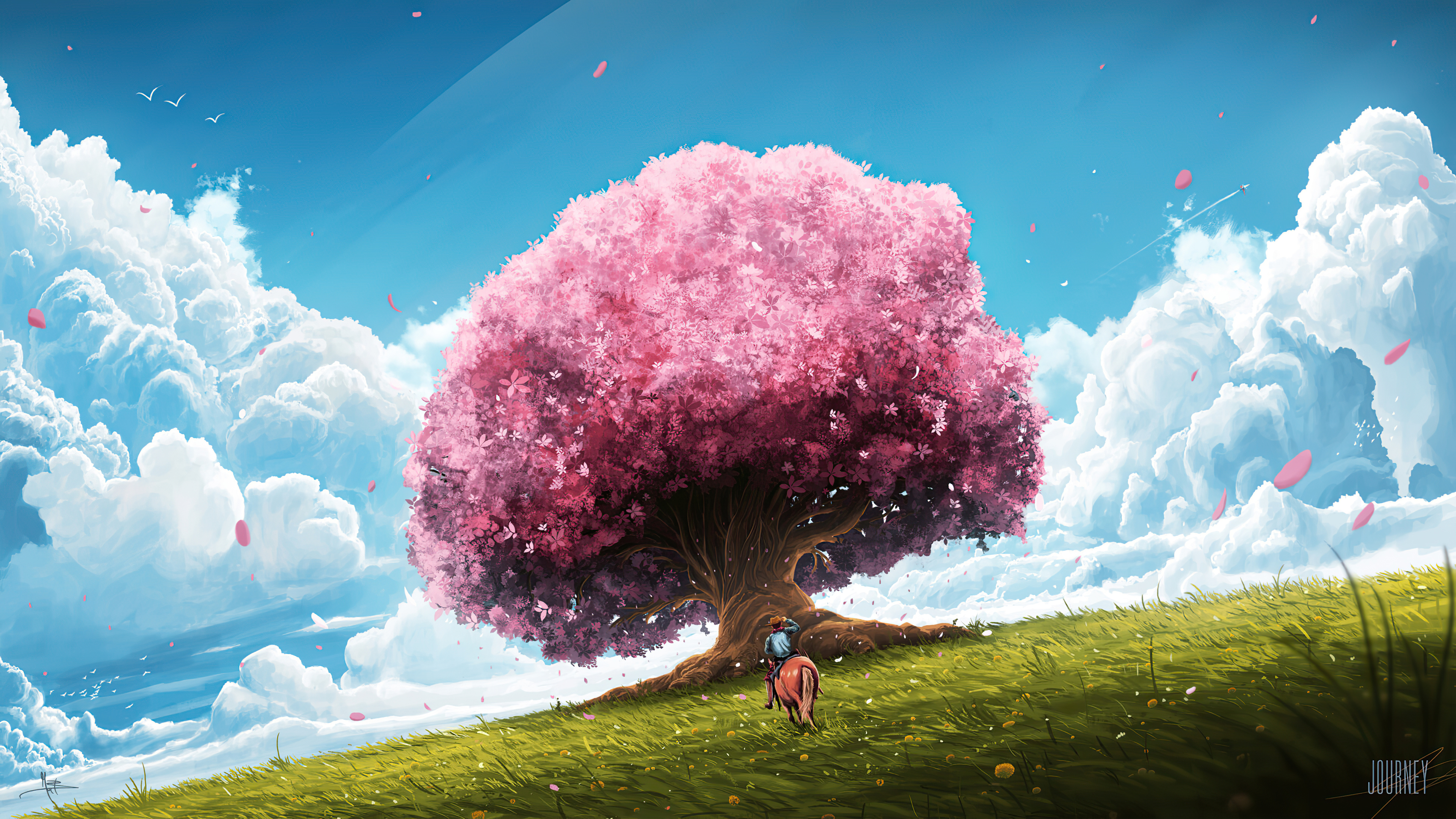 Laden Sie das Natur, Baum, Wolke, Cowboy, Künstlerisch-Bild kostenlos auf Ihren PC-Desktop herunter