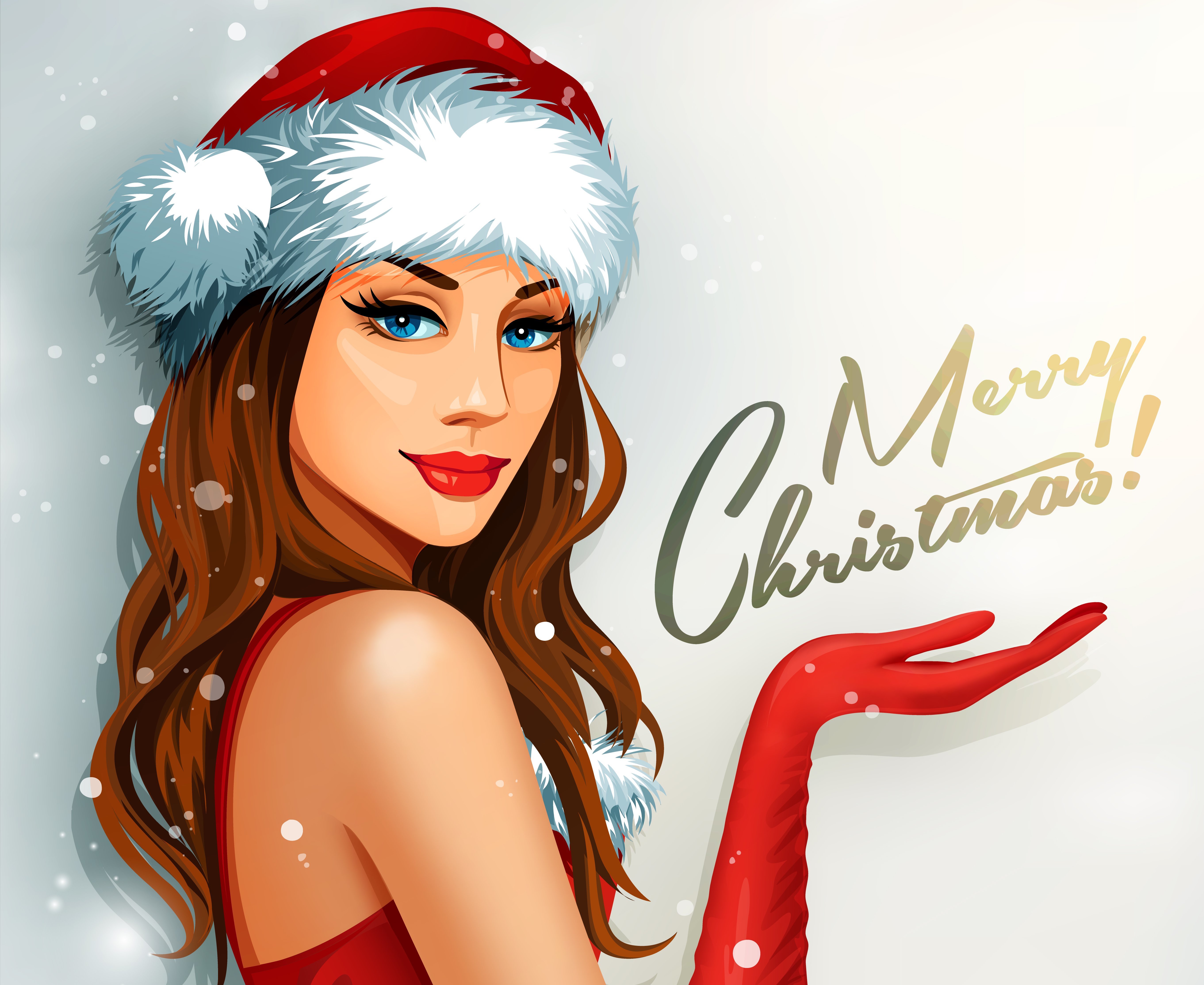 Download mobile wallpaper Christmas, Holiday, Merry Christmas, Santa Hat for free.