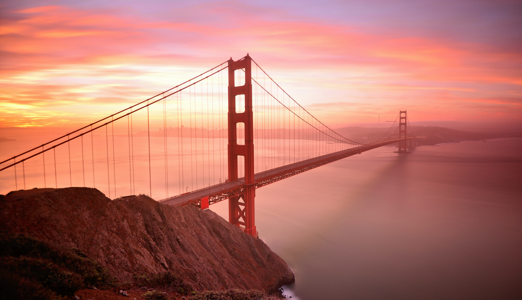 Free download wallpaper Golden Gate, Bridges, Man Made on your PC desktop