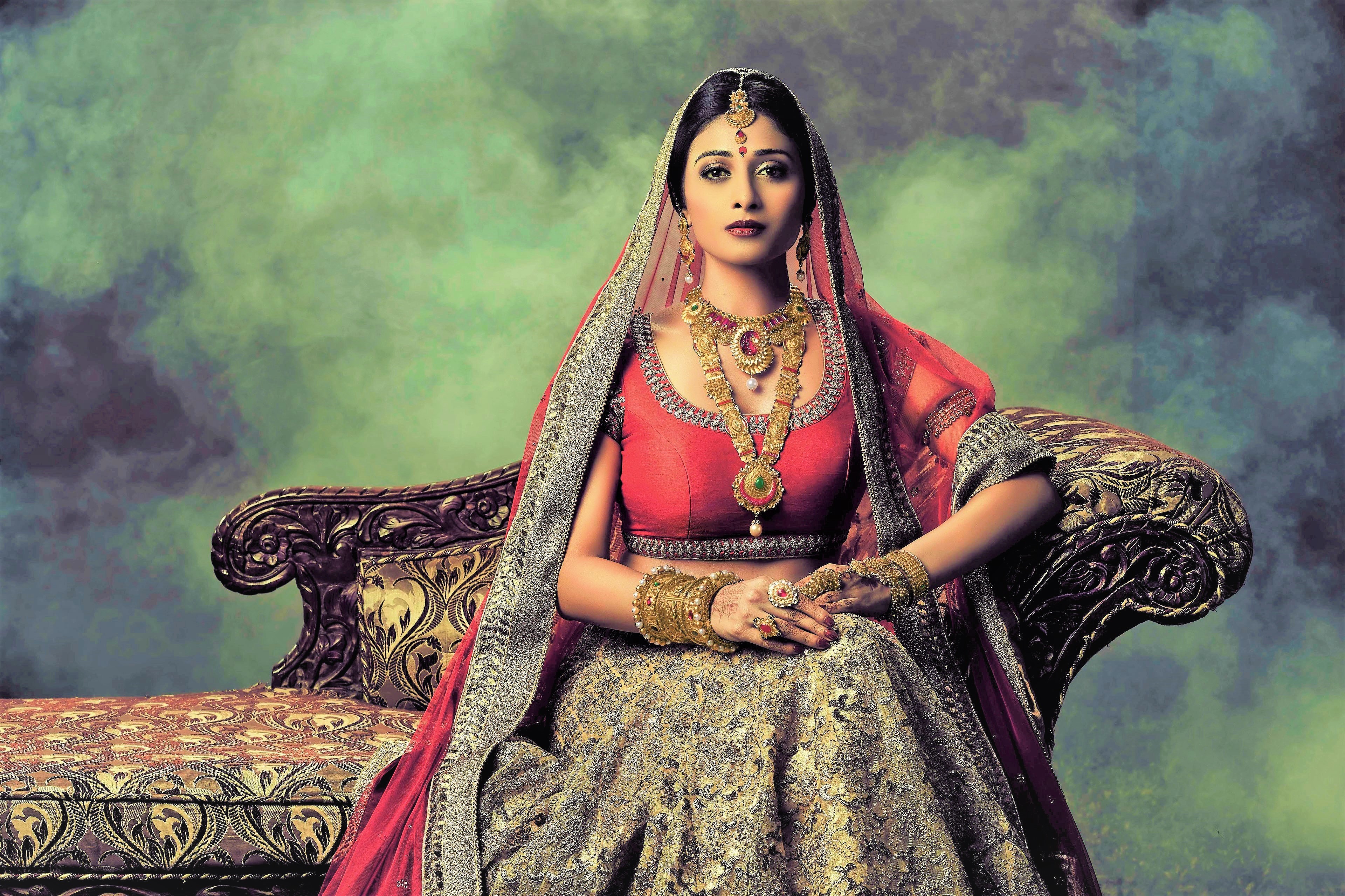 Laden Sie das Brünette, Braut, Frauen, Indisch, Halskette-Bild kostenlos auf Ihren PC-Desktop herunter
