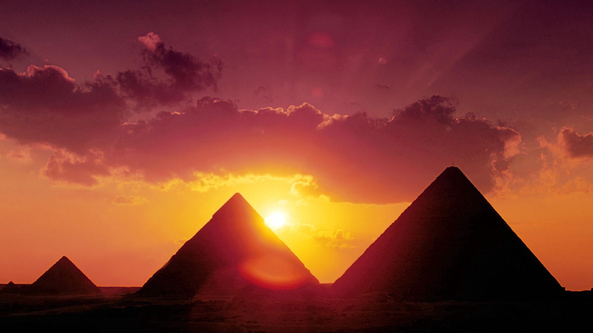 53965 скачать обои египет, пирамиды, природа, солнце - заставки и картинки бесплатно