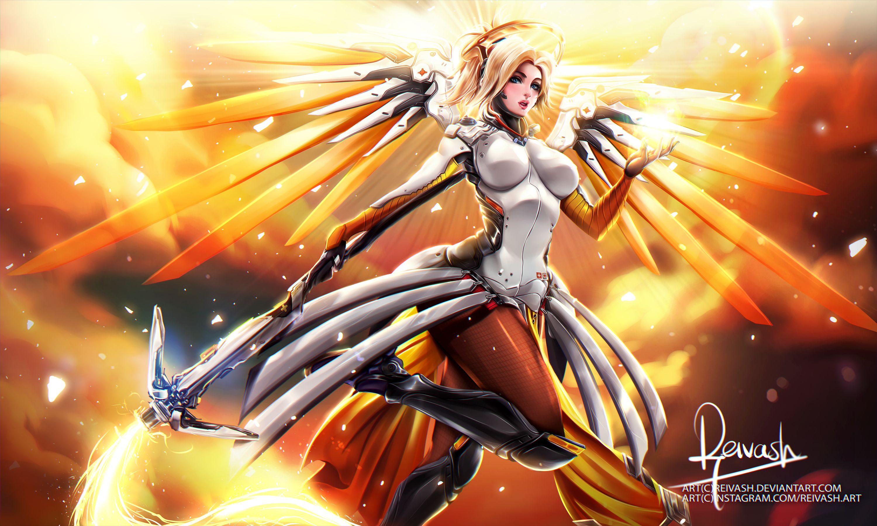 Download mobile wallpaper Overwatch, Video Game, Mercy (Overwatch) for free.