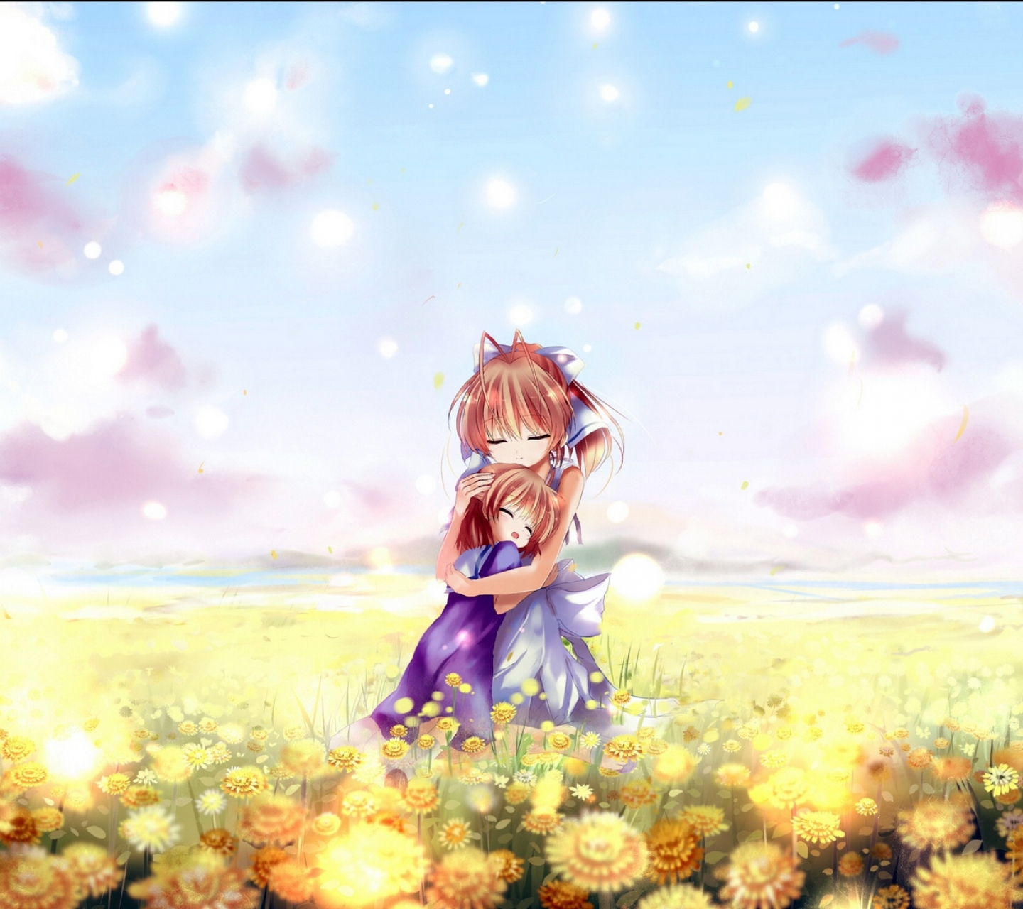 Free download wallpaper Anime, Flower, Clannad, Nagisa Furukawa, Ushio Okazaki on your PC desktop