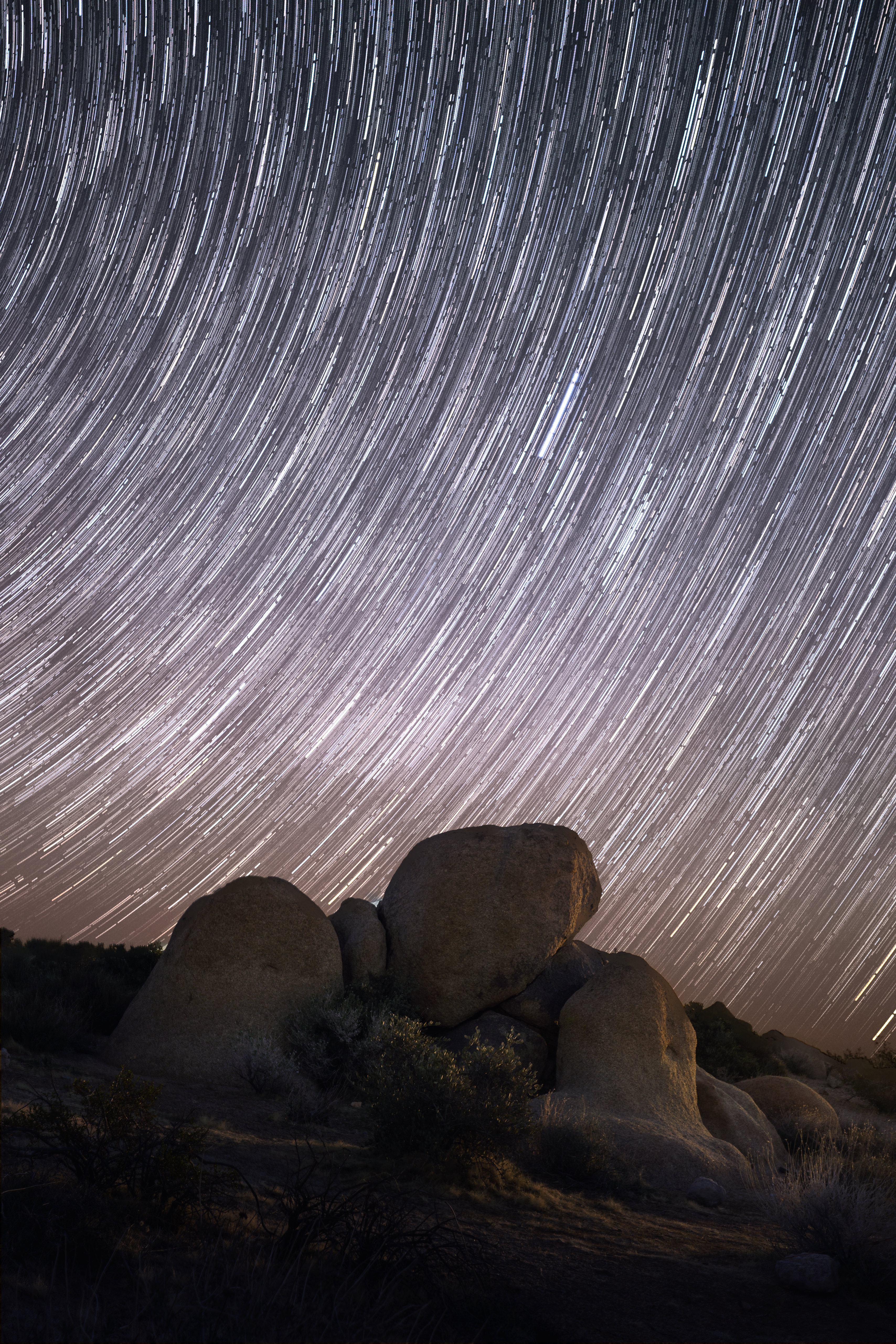 Download mobile wallpaper Stones, Long Exposure, Nature, Stars, Night for free.