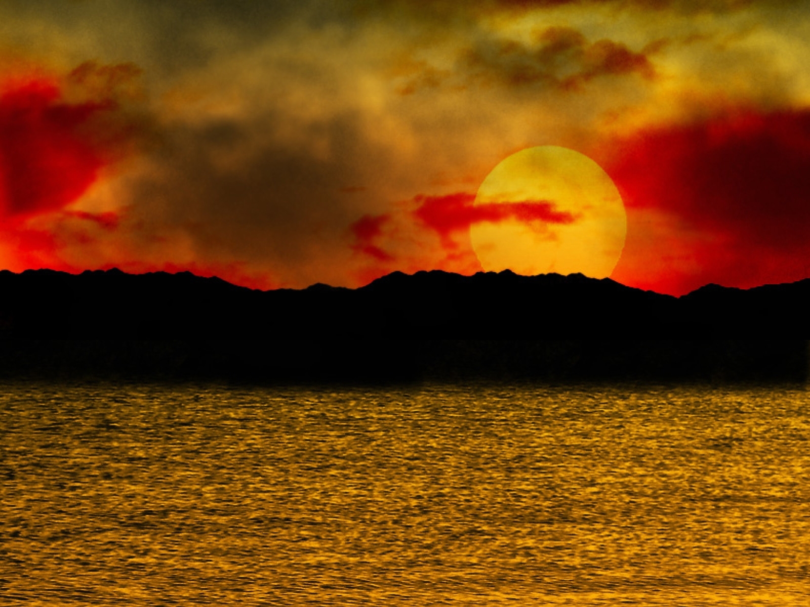 Laden Sie das Landschaft, Sunset, Sea, Sun-Bild kostenlos auf Ihren PC-Desktop herunter