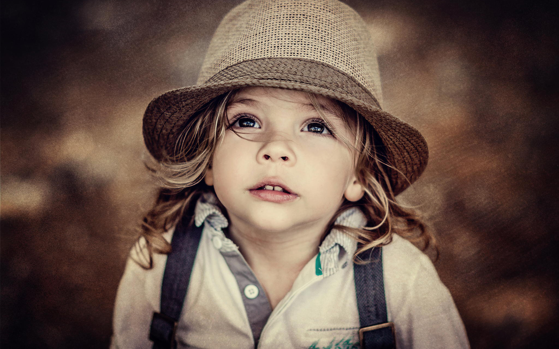 Téléchargez des papiers peints mobile Enfant, Portrait, Chapeau, Mignon, Photographie gratuitement.