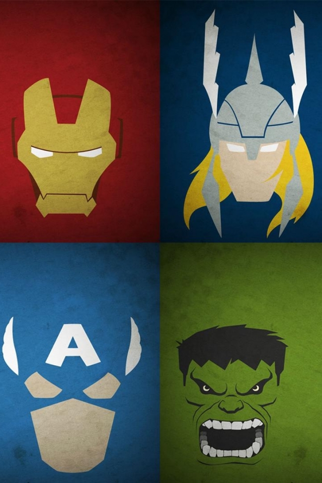 Handy-Wallpaper Hulk, Comics, Ironman, Kapitän Amerika, Rächer, Thor, Die Rächer kostenlos herunterladen.