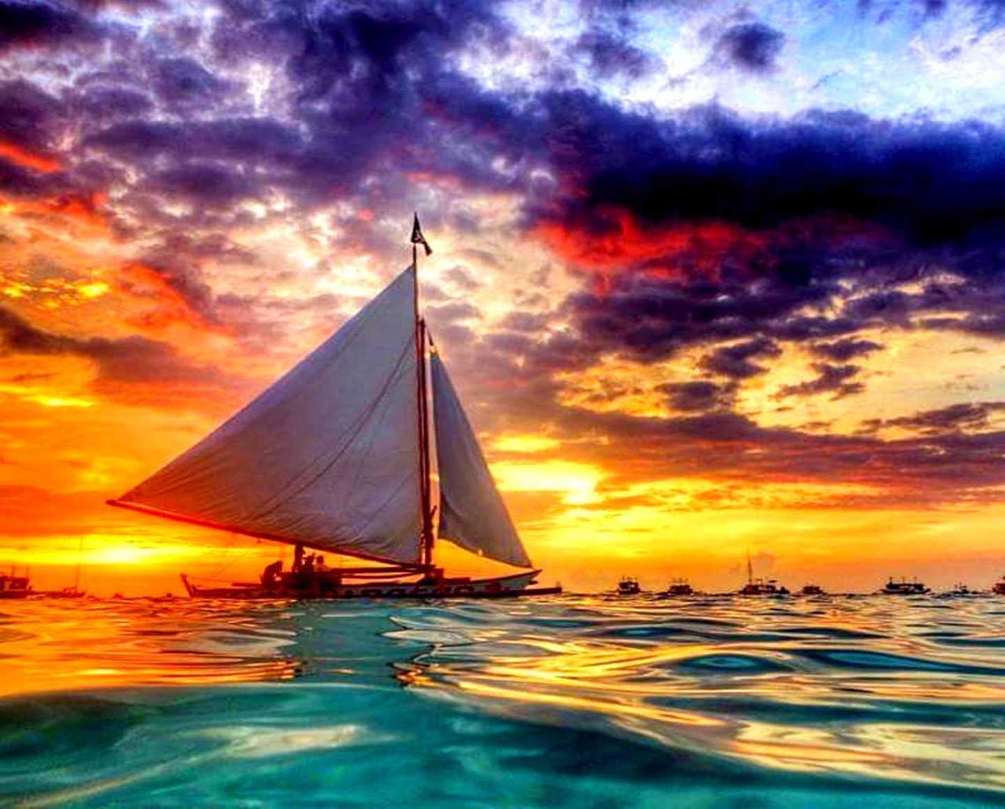 Laden Sie das Ozean, Boot, Segelboot, Sonnenuntergang, Fahrzeug, Fahrzeuge-Bild kostenlos auf Ihren PC-Desktop herunter