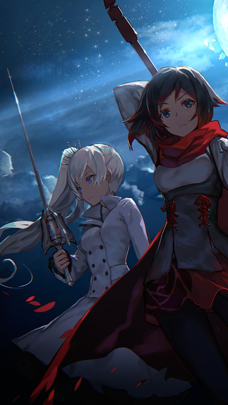 Download mobile wallpaper Anime, Rwby, Ruby Rose (Rwby), Weiss Schnee for free.