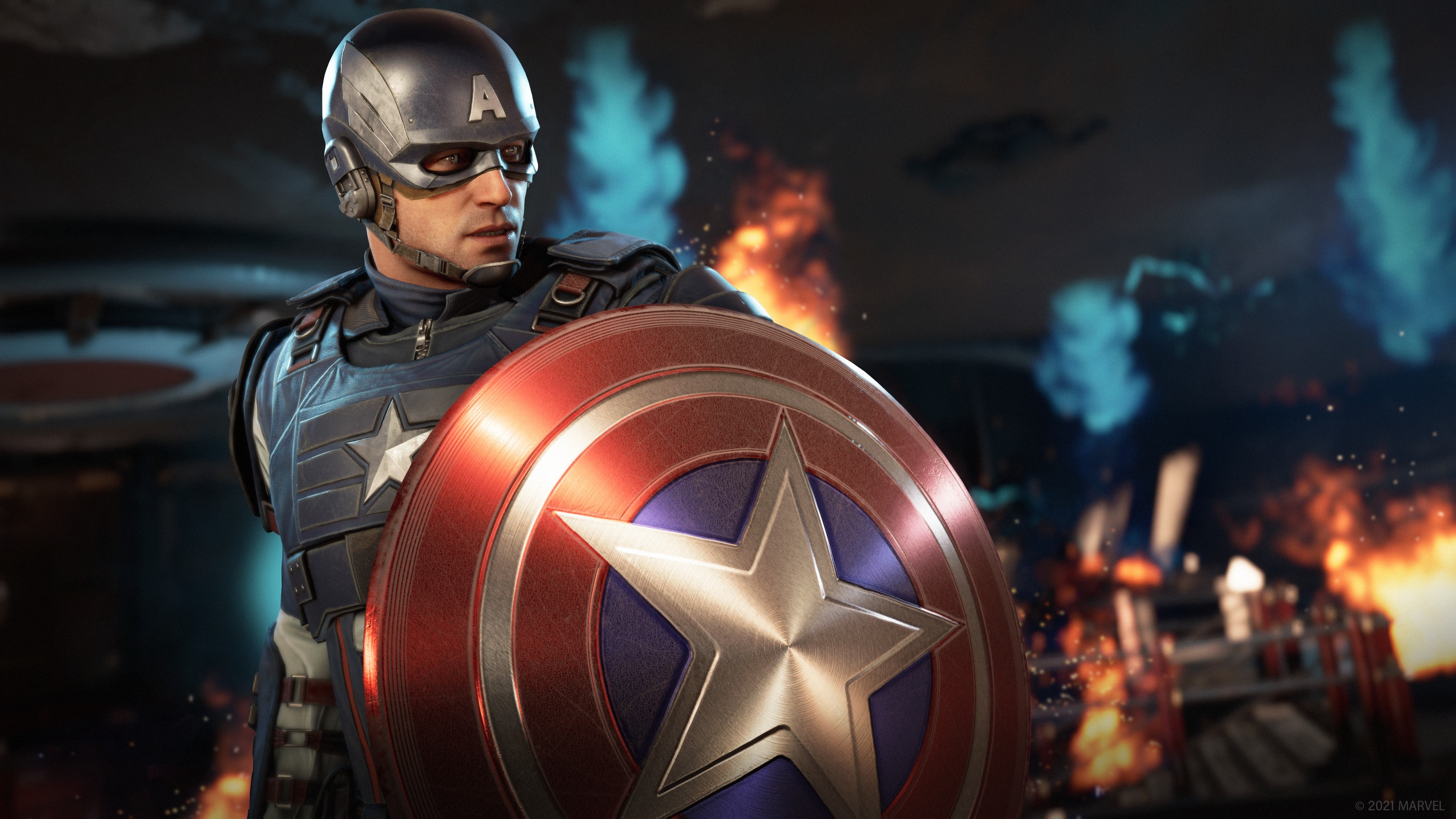 Téléchargez gratuitement l'image Avengers, Jeux Vidéo, Capitaine Amérique, Marvel's Avengers sur le bureau de votre PC