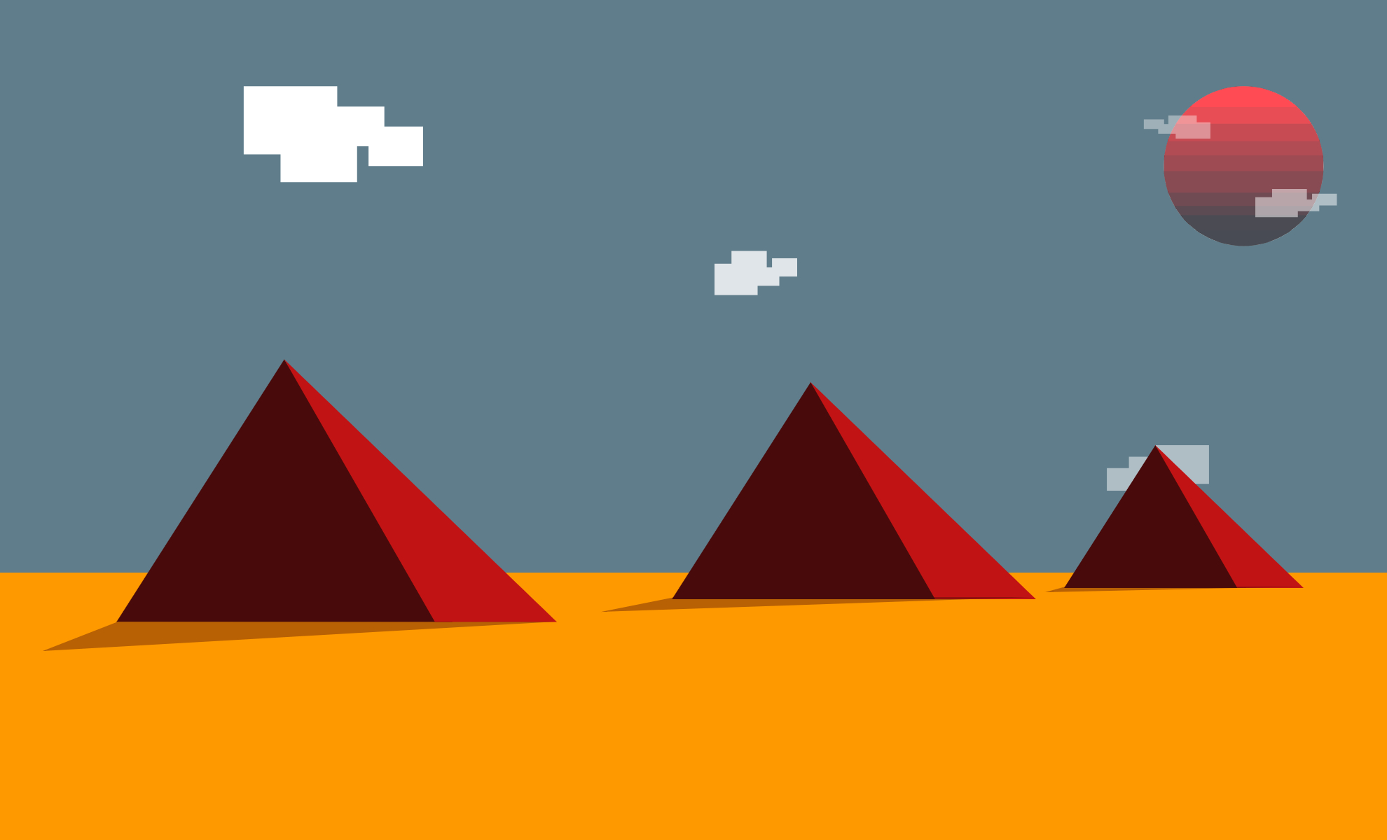 Laden Sie das Wolke, Pyramide, Sonne, Künstlerisch-Bild kostenlos auf Ihren PC-Desktop herunter