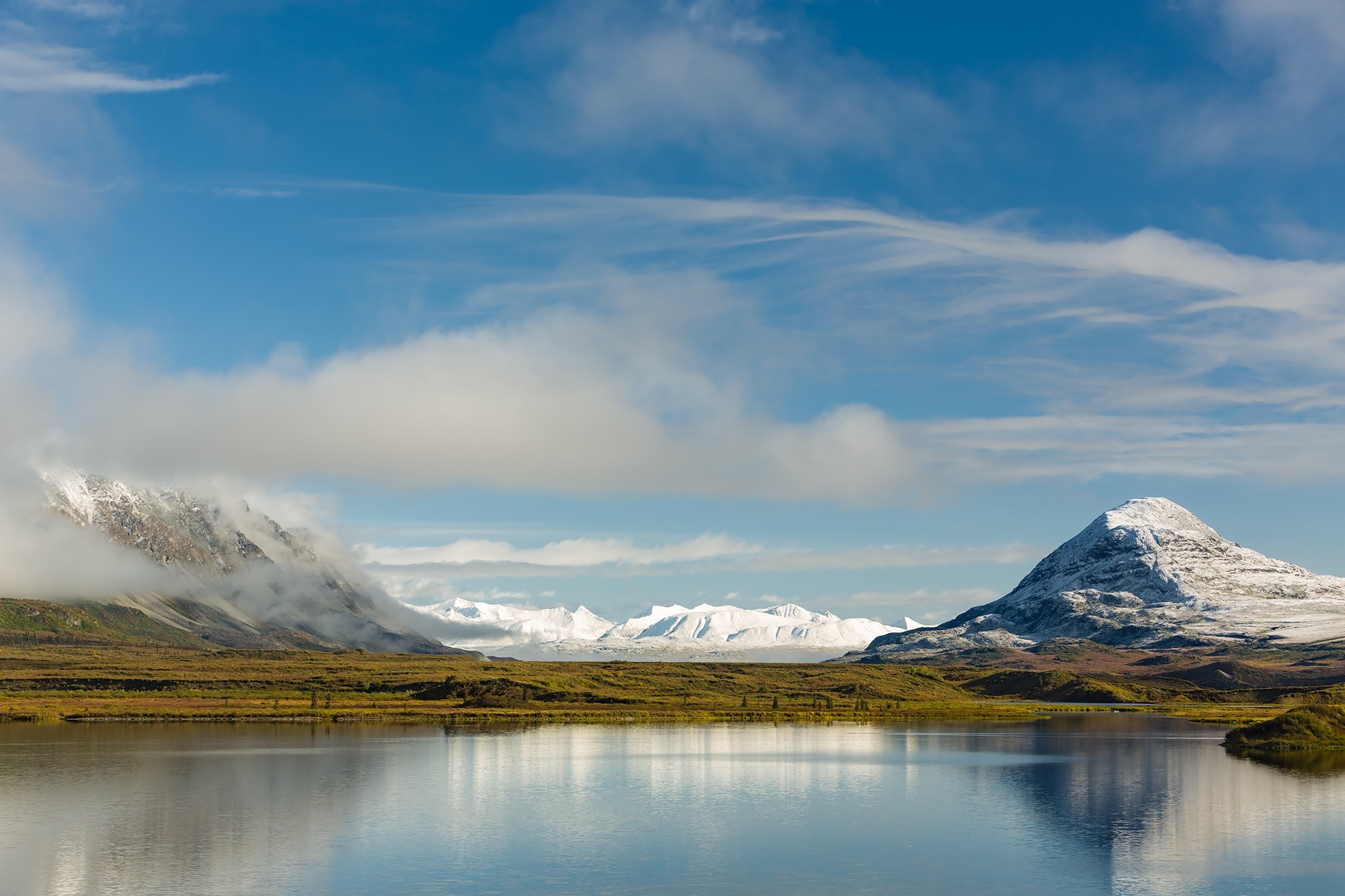 Download mobile wallpaper Landscape, Nature, Sky, Mountain, Lake, Reflection, Earth for free.