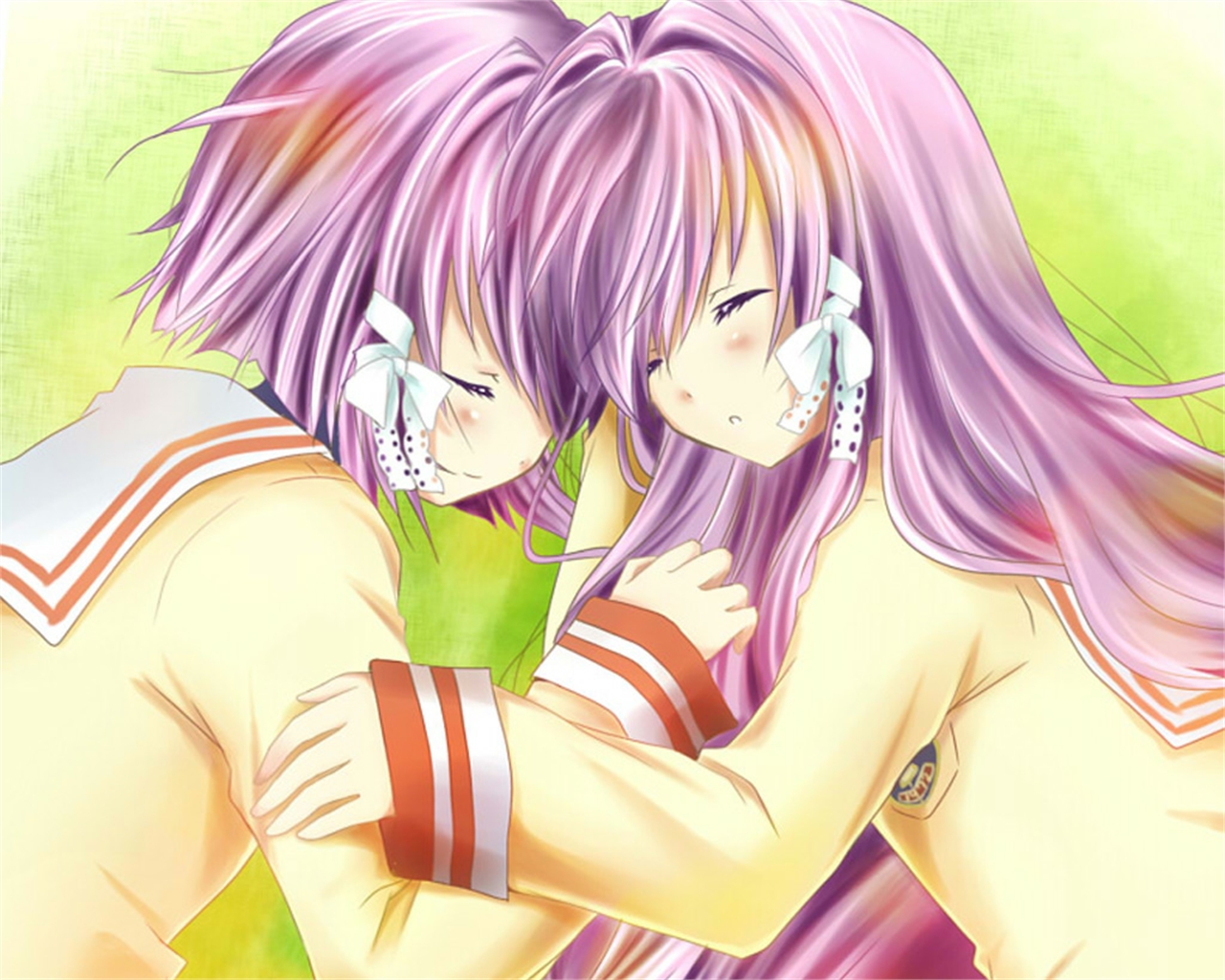 Handy-Wallpaper Animes, Kyou Fujibayashi, Clannad, Ryou Fujibayashi kostenlos herunterladen.