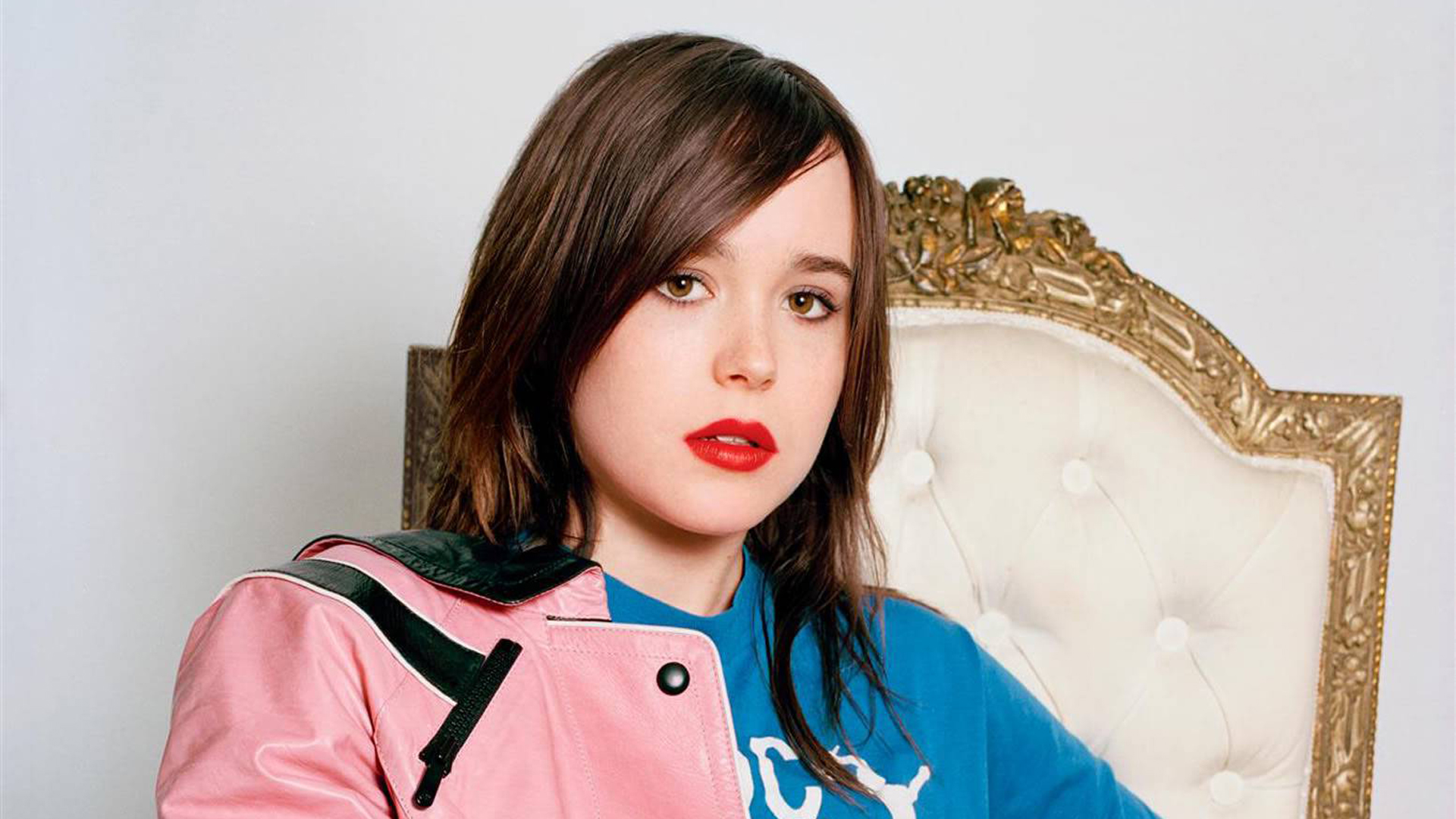 Download mobile wallpaper Celebrity, Brown Eyes, Brown Hair, Actress, Ellen Page, Lipstick for free.