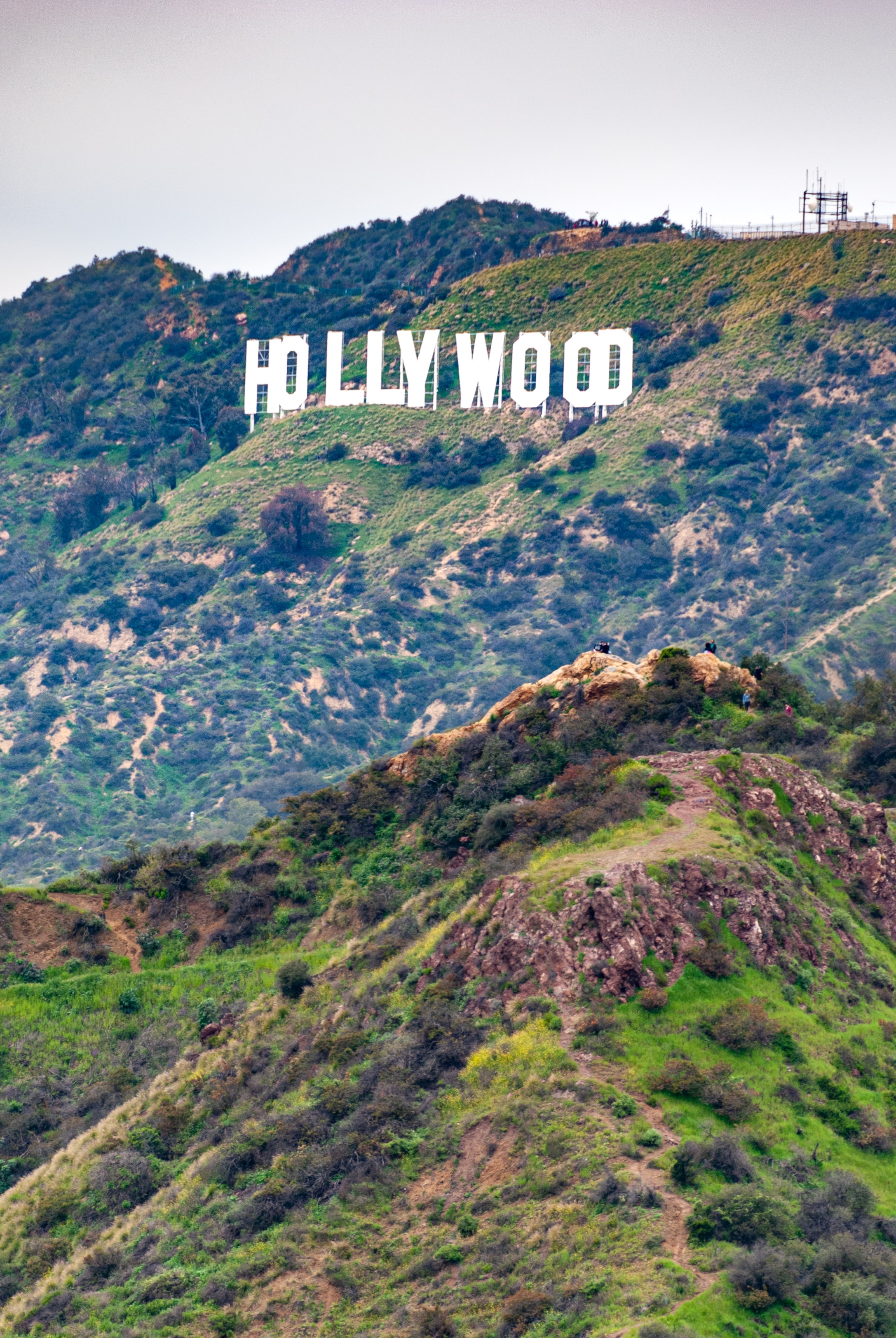 PC Wallpapers rocks, words, inscription, slope, word, hollywood