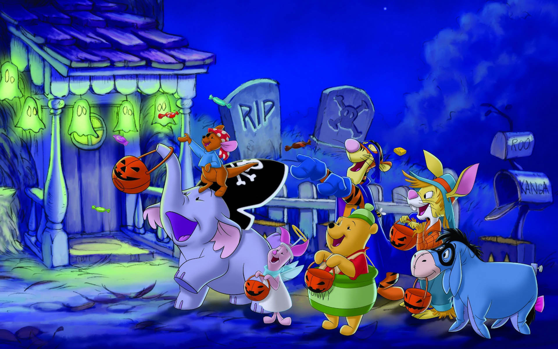 Téléchargez gratuitement l'image Halloween, Winnie L'ourson, Séries Tv sur le bureau de votre PC