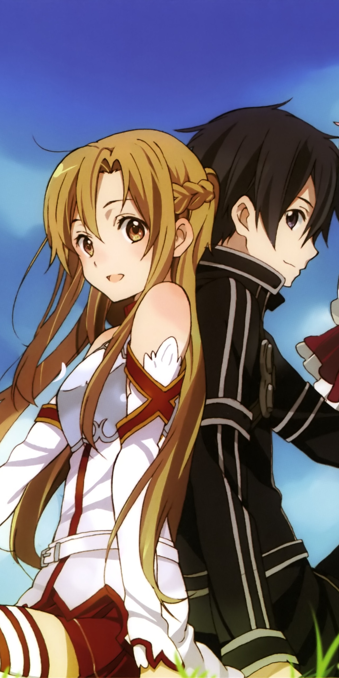 Handy-Wallpaper Animes, Asuna Yuuki, Sword Art Online, Kirito (Schwertkunst Online) kostenlos herunterladen.