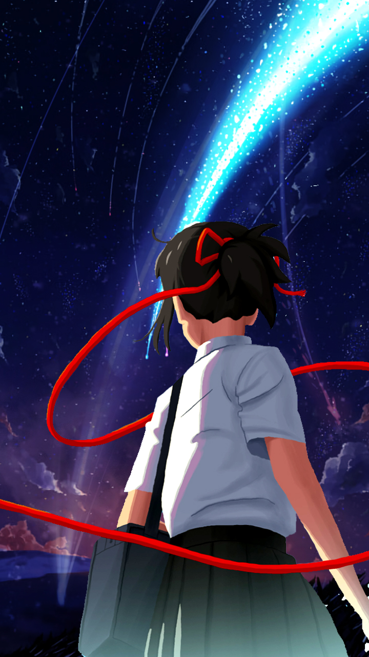 Descarga gratuita de fondo de pantalla para móvil de Animado, Kimi No Na Wa, Mitsuha Miyamizu, Taki Tachibana.