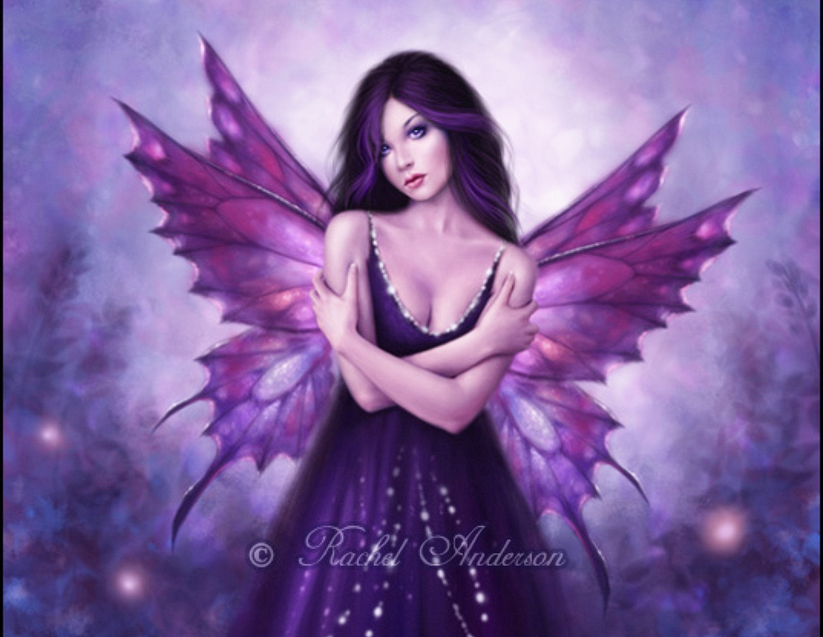 Free download wallpaper Fantasy, Purple, Wings, Angel, Fairy on your PC desktop