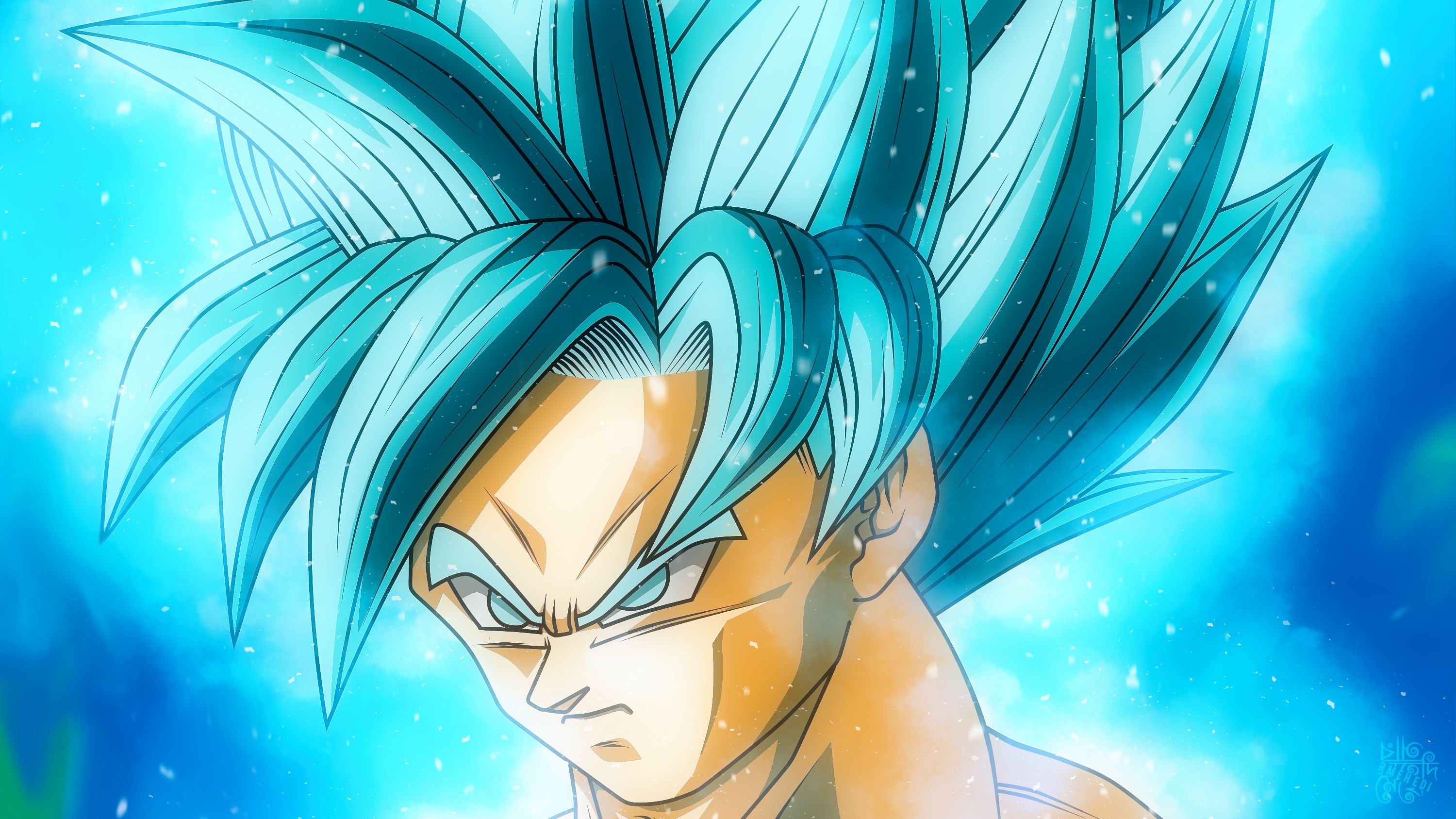 Handy-Wallpaper Animes, Son Goku, Dragon Ball: Doragon Bôru, Dragonball Super, Super Saiyajin Blau kostenlos herunterladen.