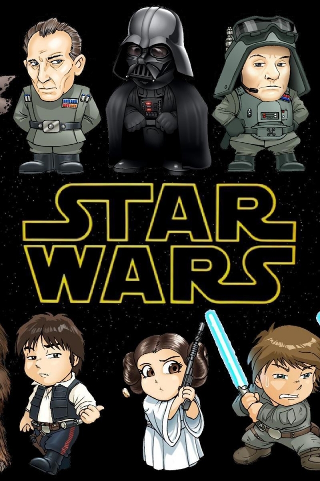 Download mobile wallpaper Star Wars, Movie, Darth Vader, Luke Skywalker, Han Solo, Princess Leia for free.