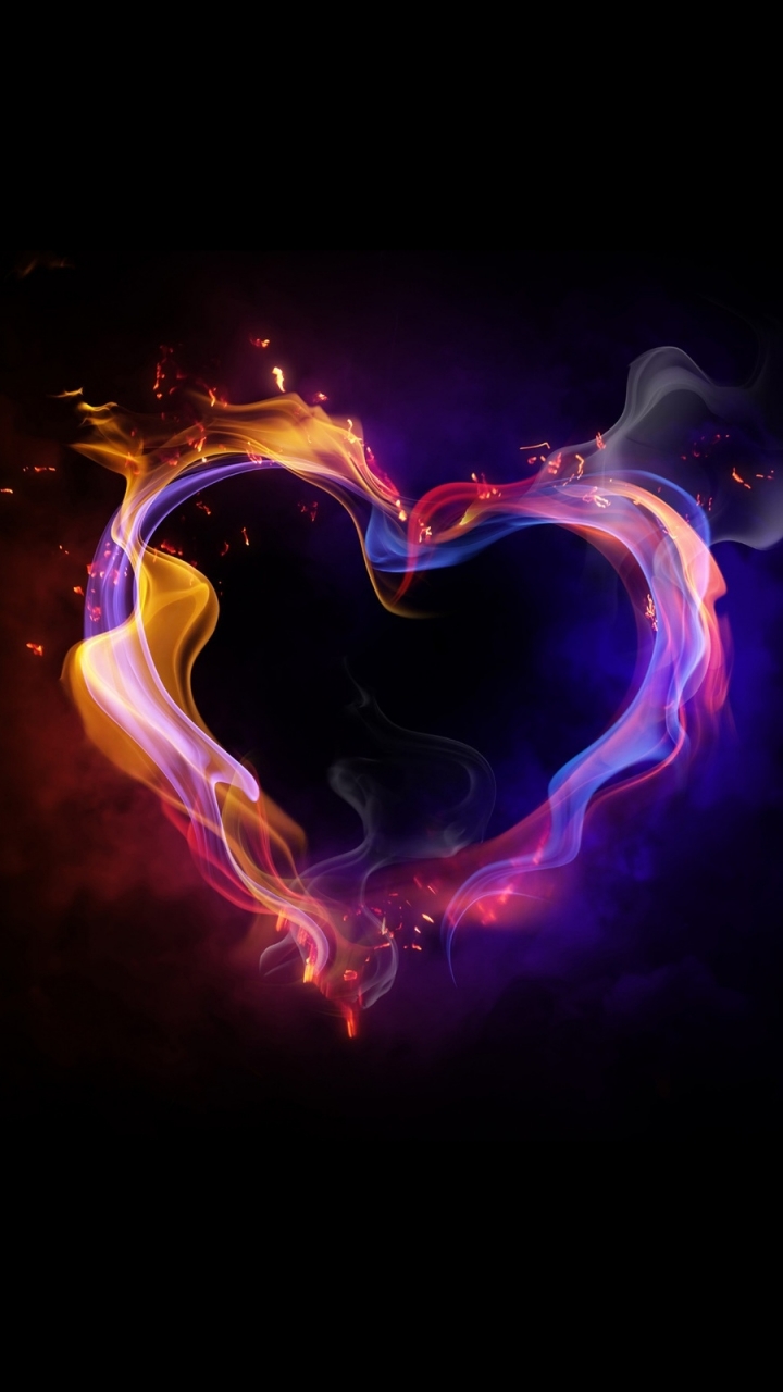 Download mobile wallpaper Love, Colors, Artistic, Heart Shaped for free.