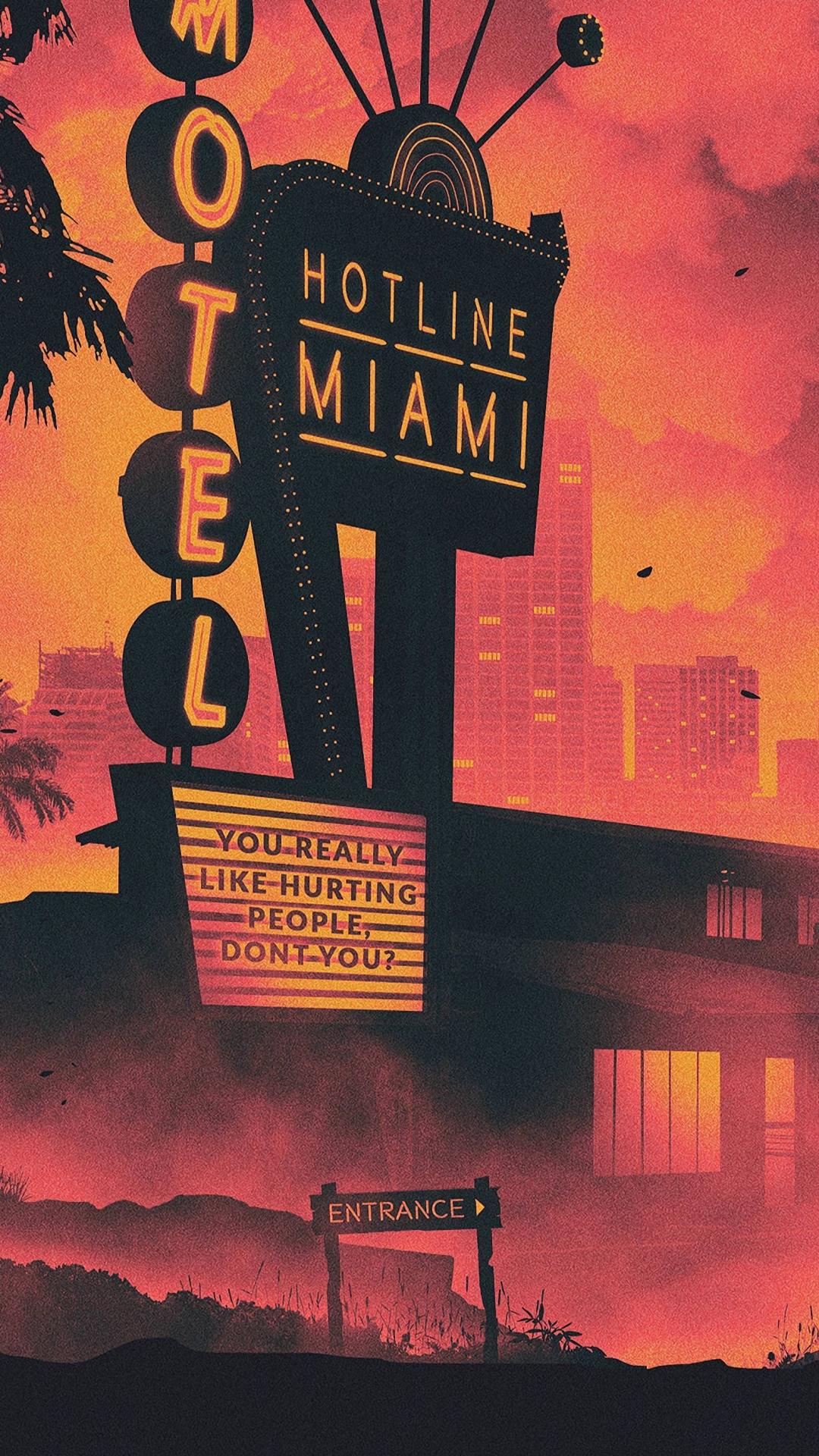 Handy-Wallpaper Computerspiele, Retro Welle, Hotline Miami kostenlos herunterladen.
