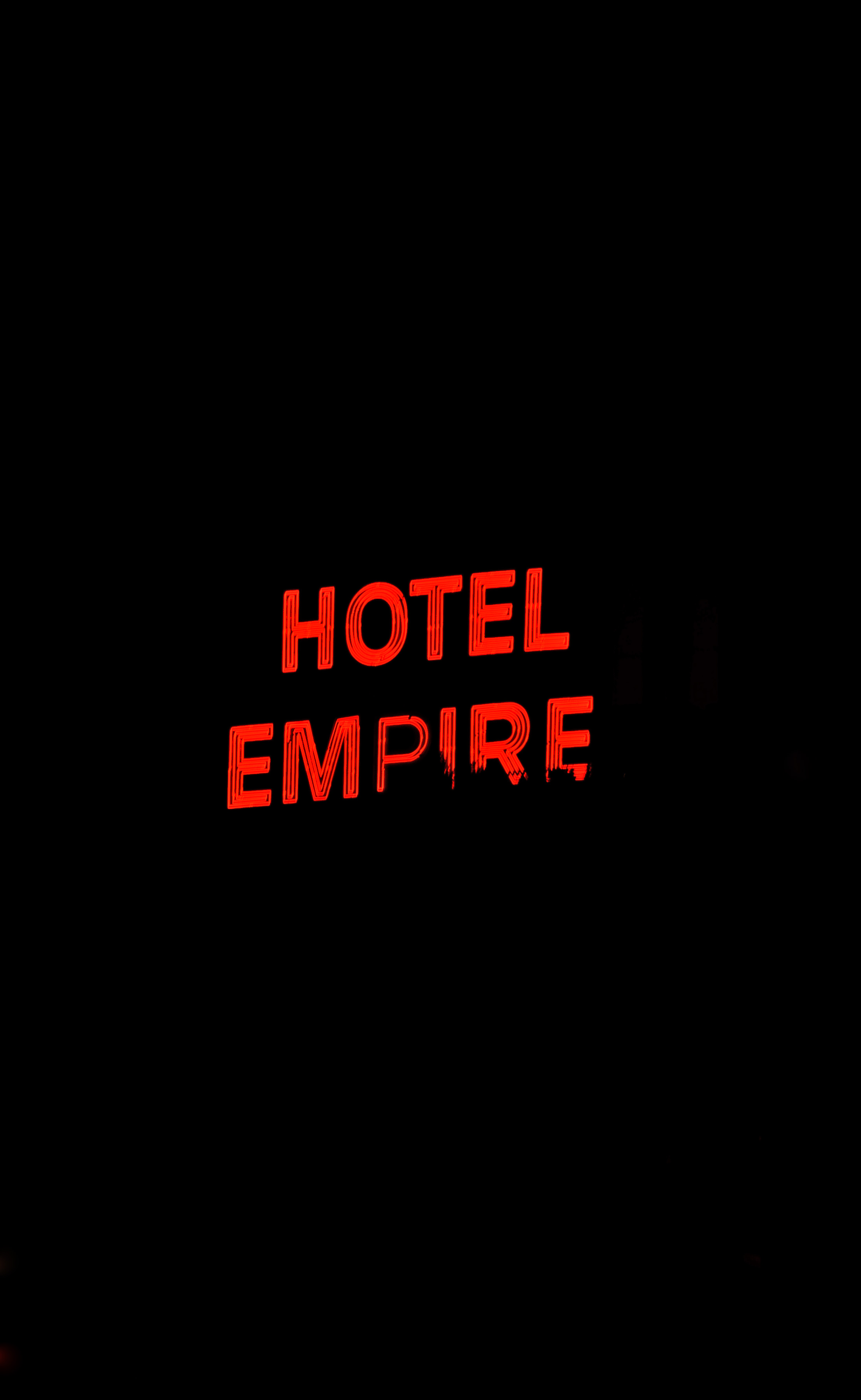 hotel, words, neon, inscription, sign, signboard
