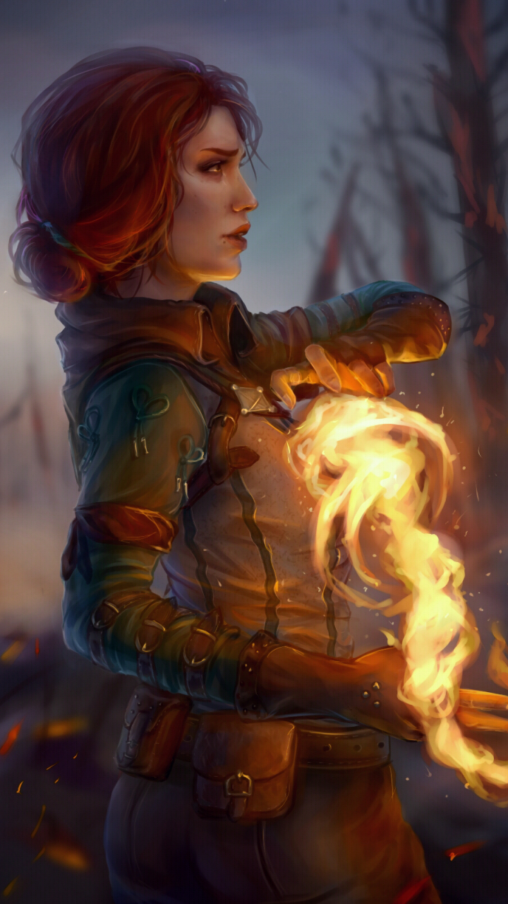 Download mobile wallpaper Magic, Witch, Video Game, The Witcher, The Witcher 2: Assassins Of Kings, Orange Hair, Triss Merigold for free.