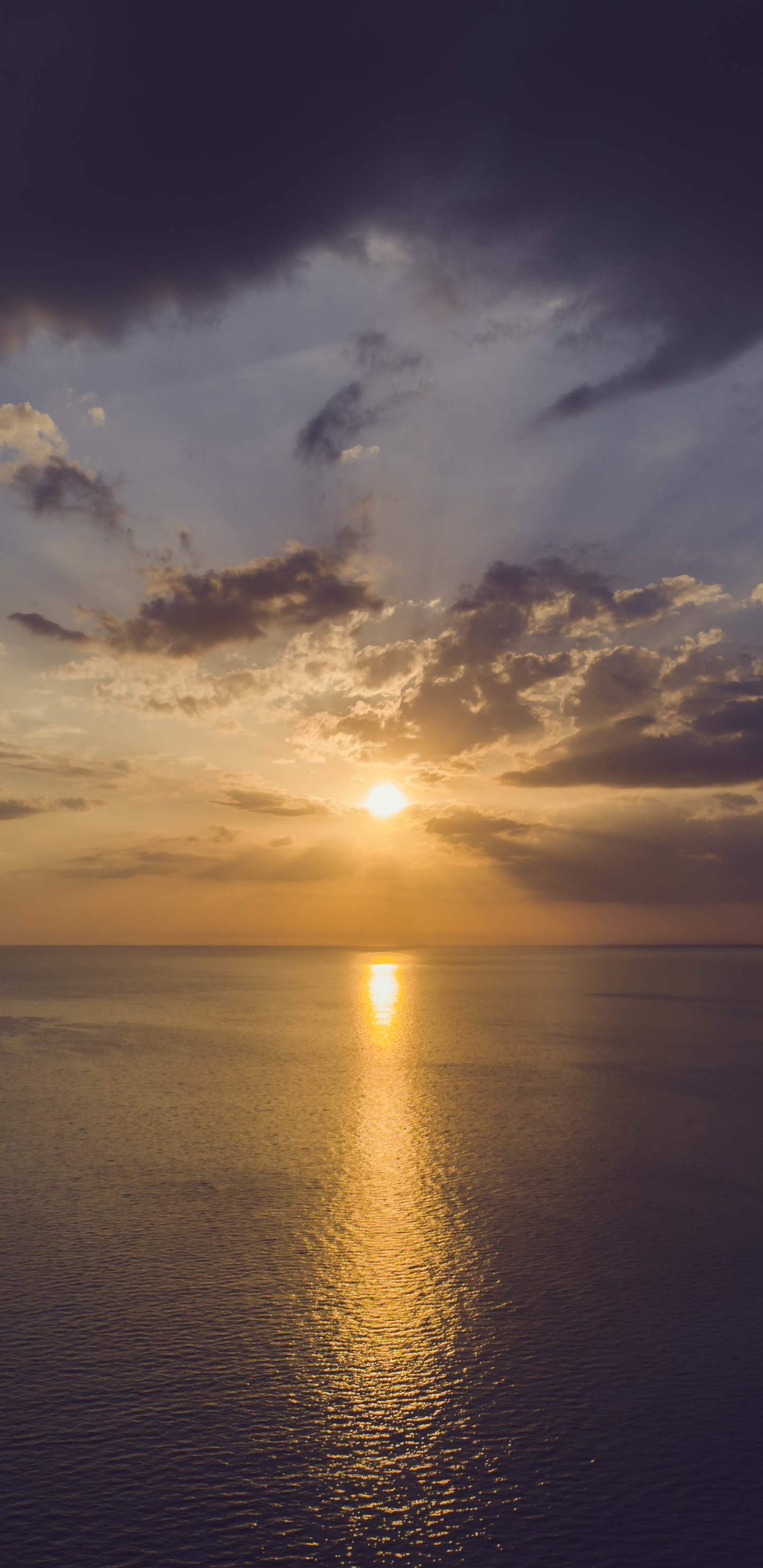 Descarga gratuita de fondo de pantalla para móvil de Naturaleza, Cielo, Horizonte, Océano, Nube, Atardecer, Tierra/naturaleza, Puesta De Sol.