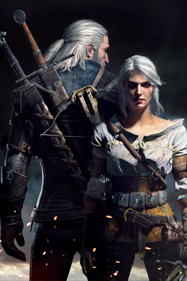 Download mobile wallpaper Video Game, The Witcher, Geralt Of Rivia, The Witcher 3: Wild Hunt, Ciri (The Witcher) for free.