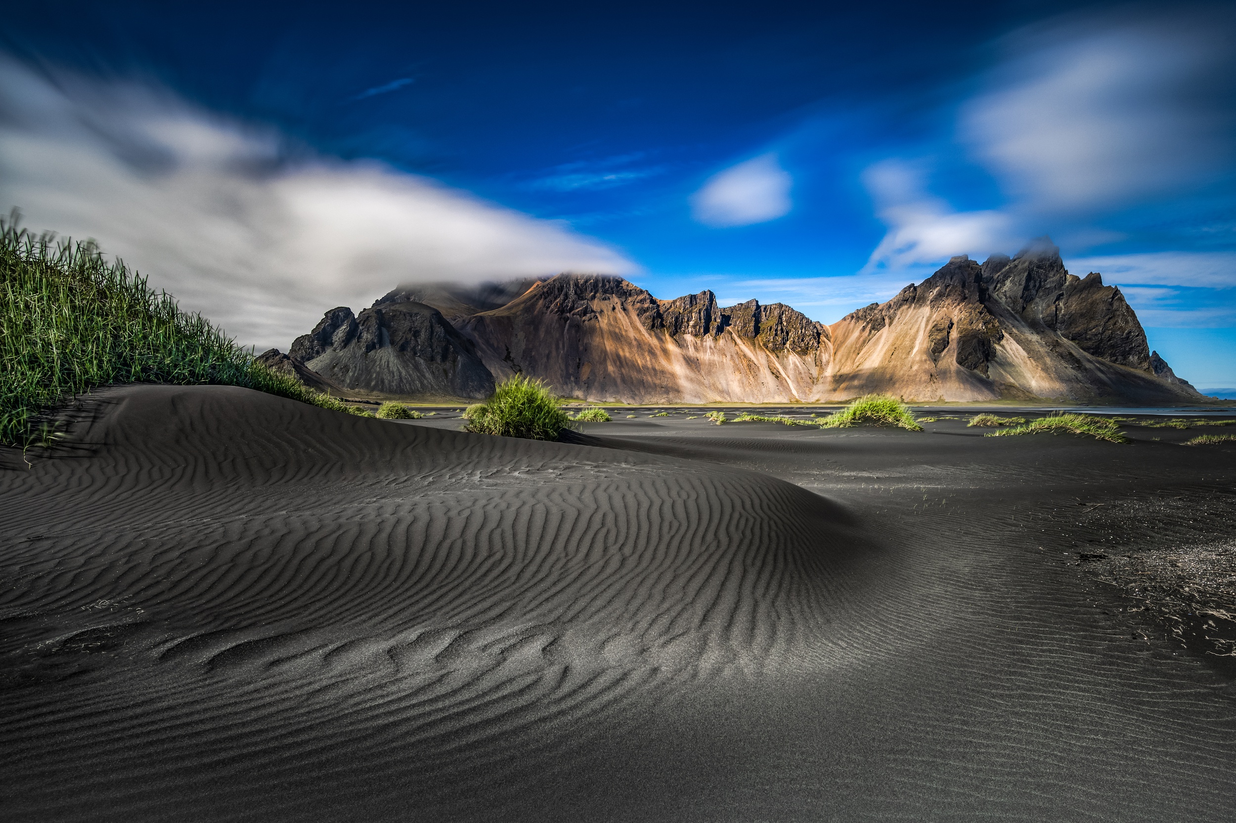 PCデスクトップに地球, アイスランド, 砂, 山岳, ヴェストラホルン画像を無料でダウンロード