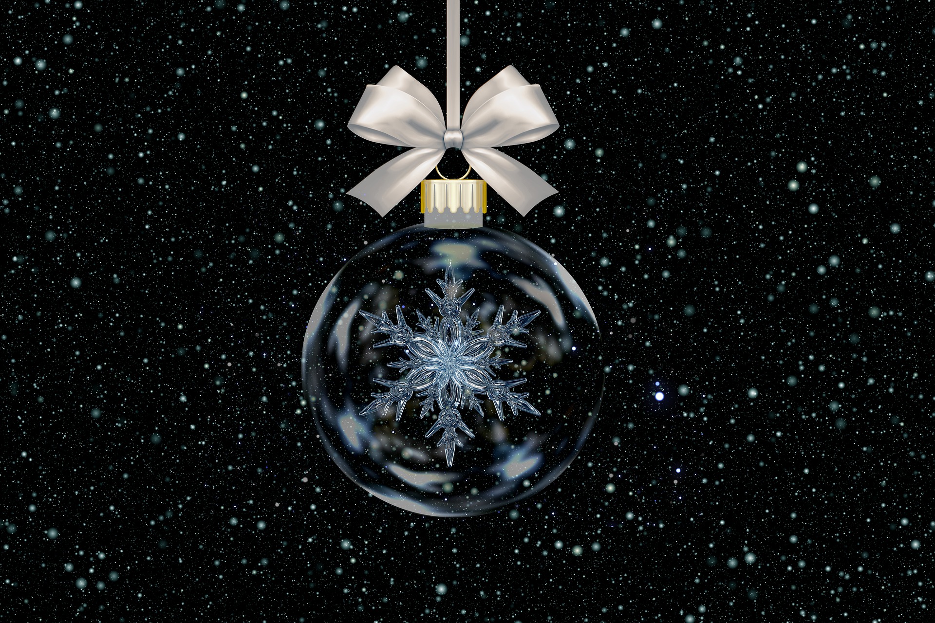 Free download wallpaper Christmas, Holiday, Snowflake, Christmas Ornaments, Bauble on your PC desktop