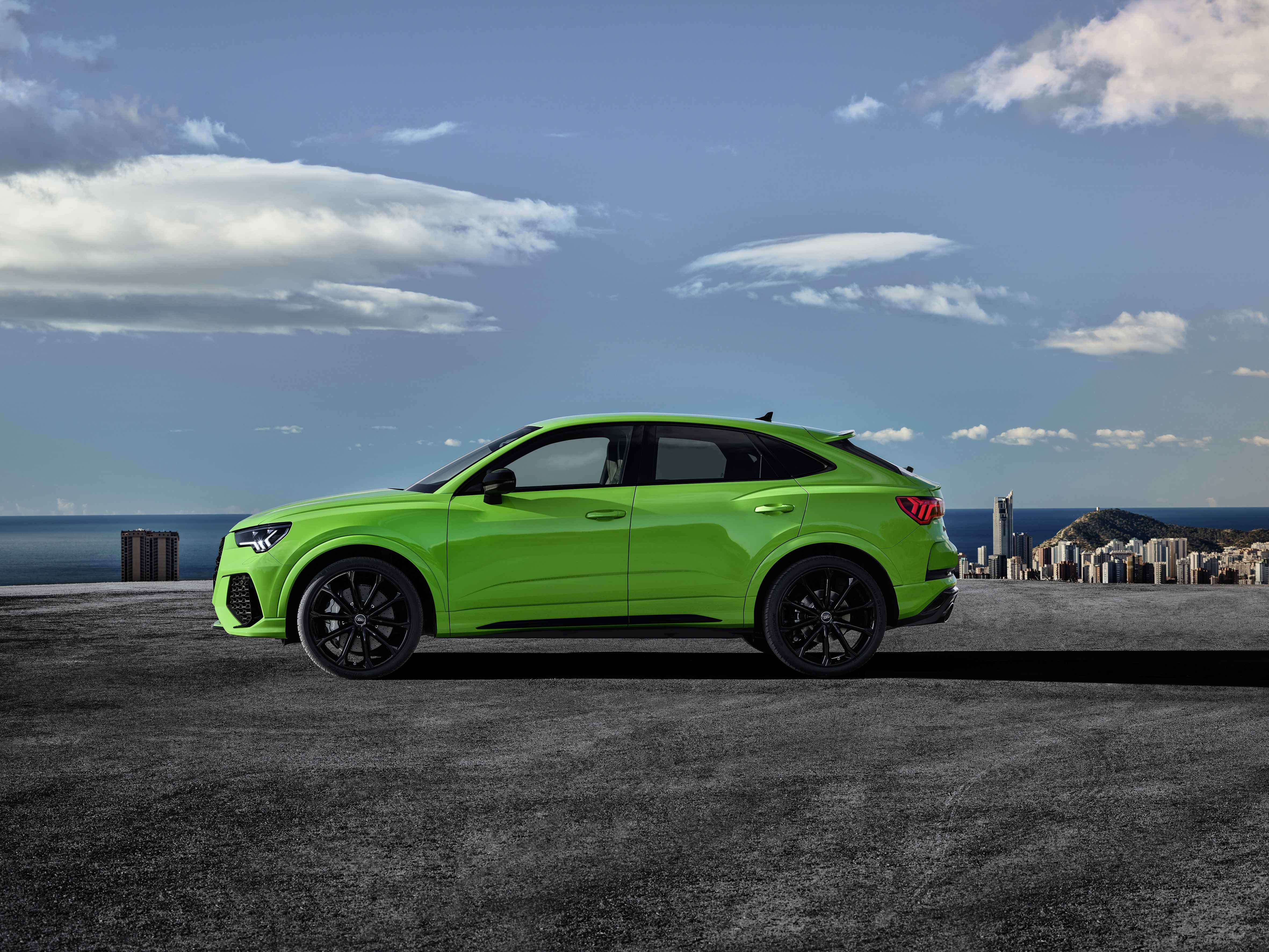 Download mobile wallpaper Audi, Car, Suv, Vehicles, Green Car, Audi Q3 for free.
