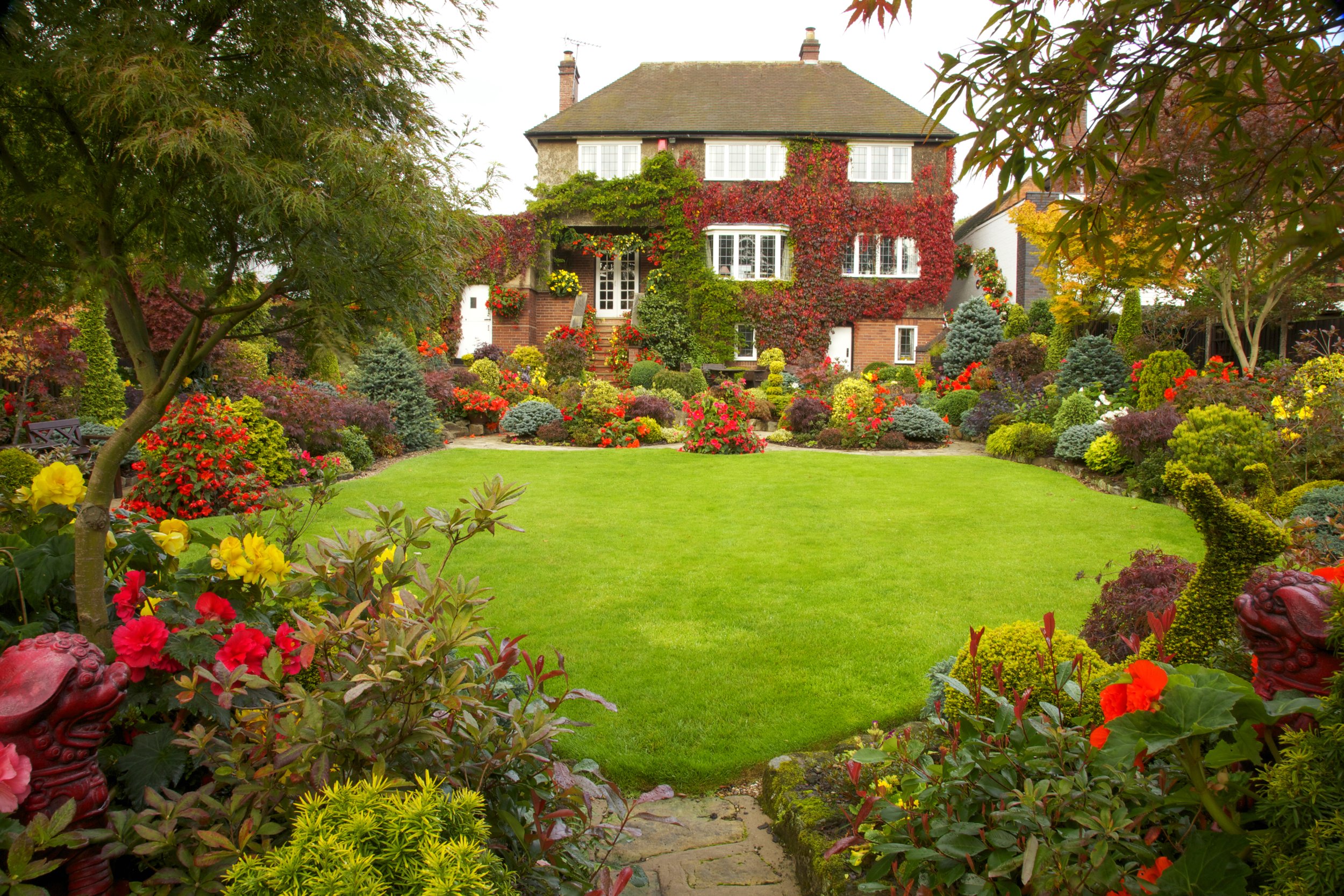 Descarga gratis la imagen Casa, Jardín, Inglaterra, Hecho Por El Hombre en el escritorio de tu PC