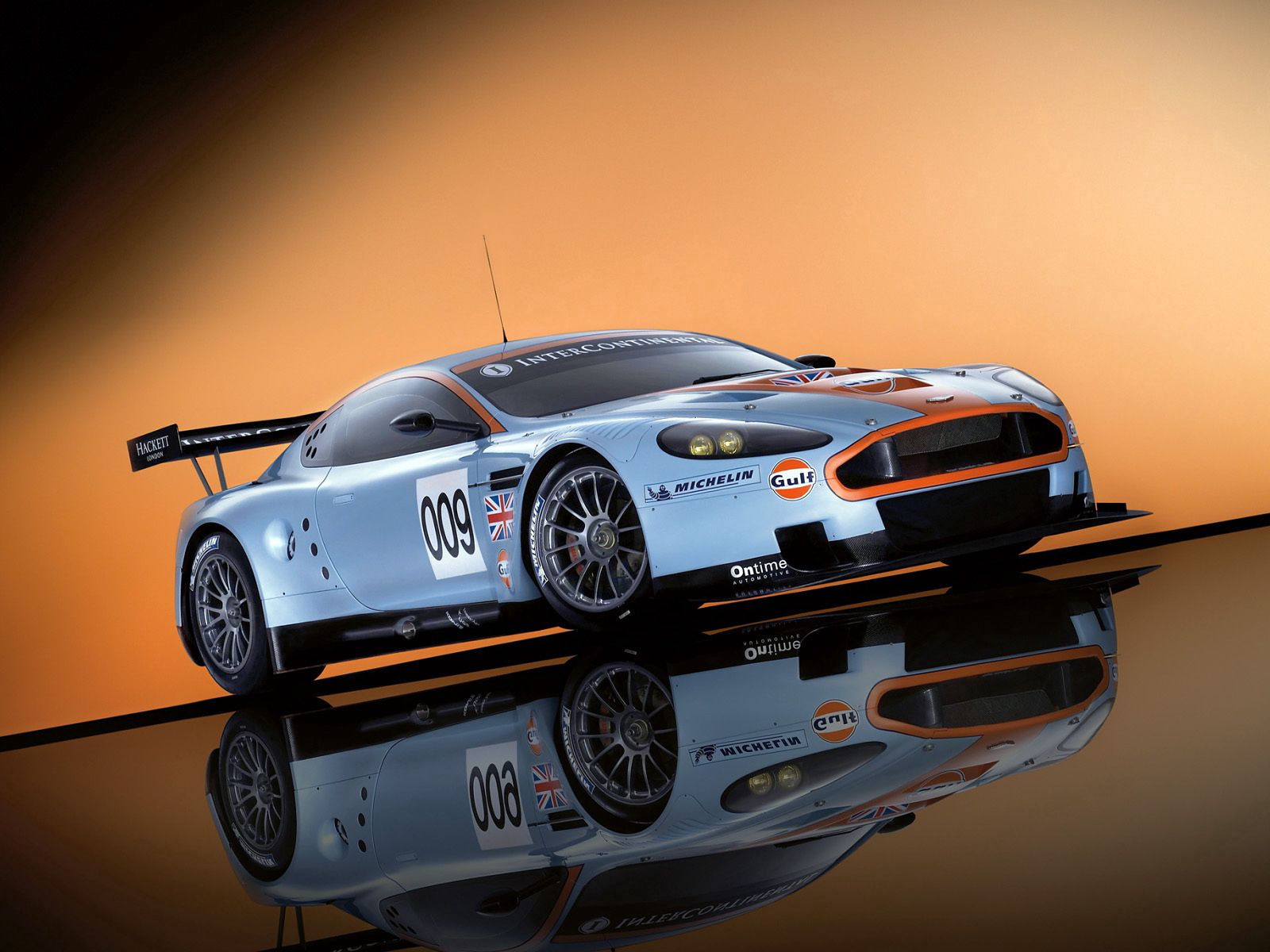 cars, auto, sports, aston martin, white, reflection, side view, style, 2008, dbr9 Full HD